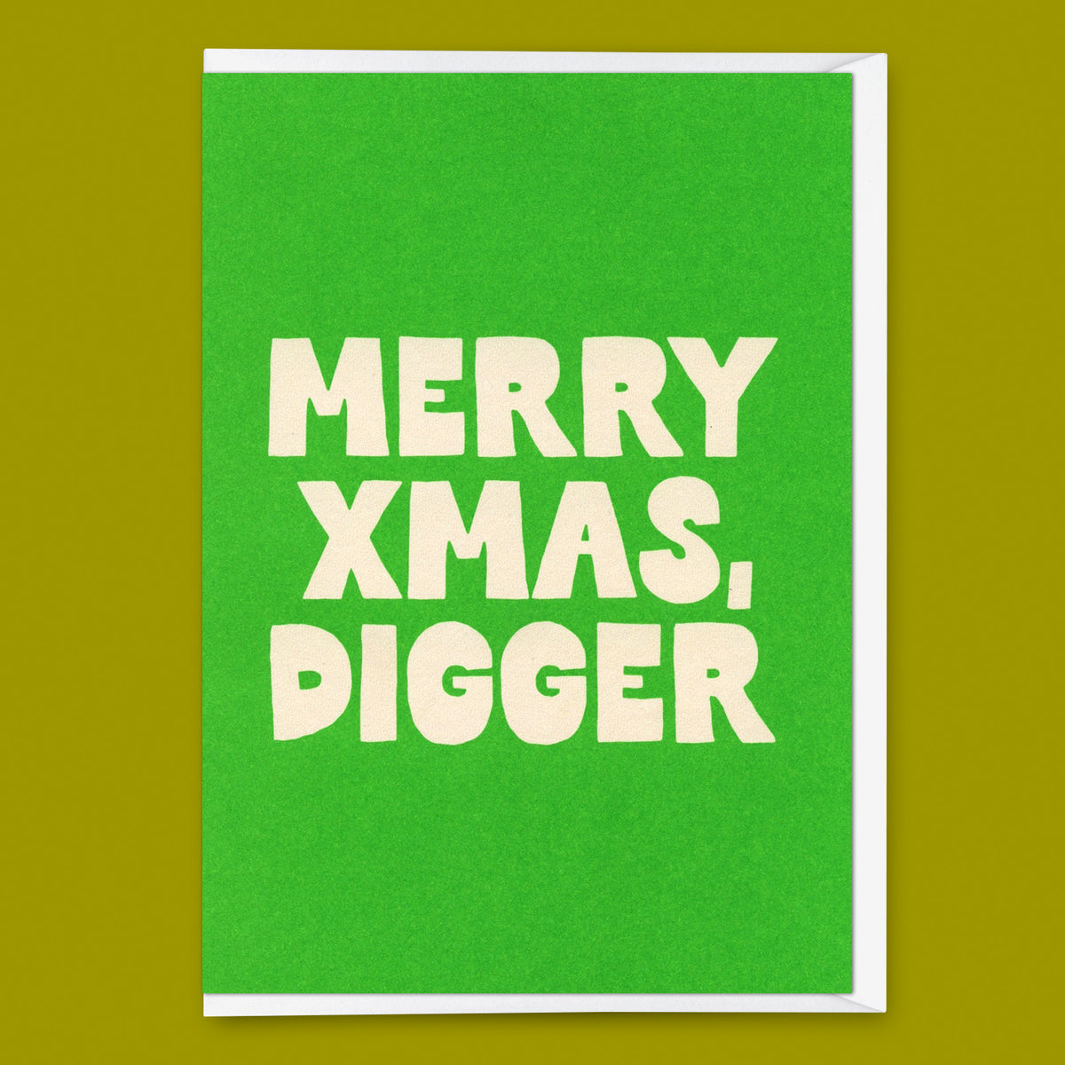 Grußkarte "Merry Xmas Digger" | Lustige Klappkarte zu Weihnachten