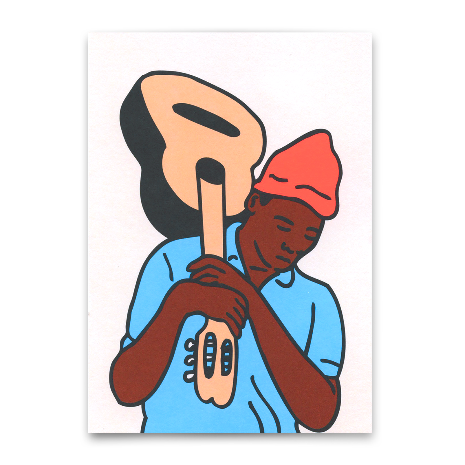 Postkarte "Jorge and his guitar" | Coole Karte  für jeden Anlass