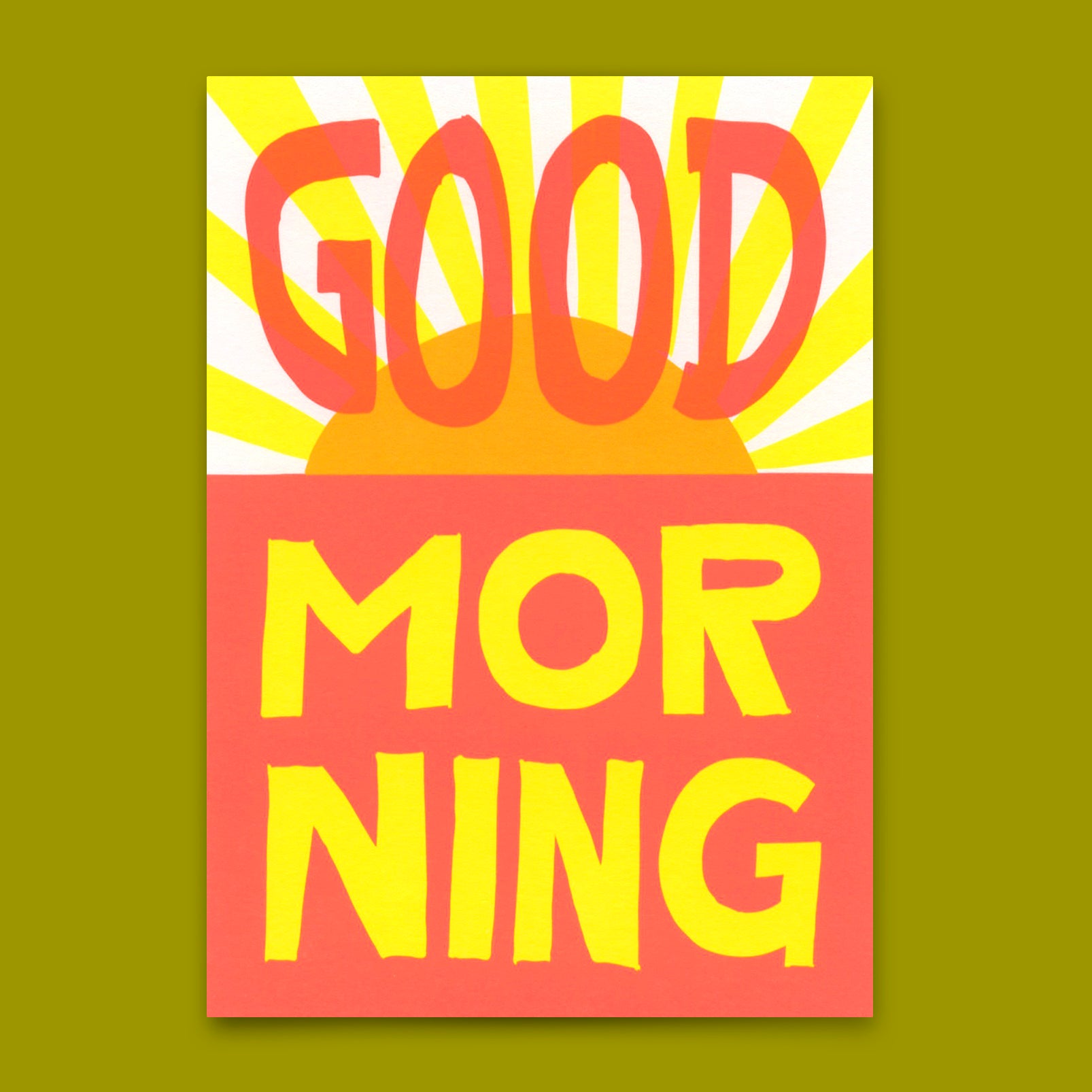 Postkarte "Good morning" | Schöne Karte mit Spruch
