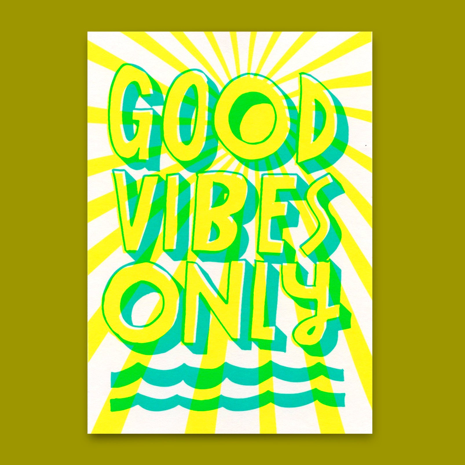 Postcard "Good vibes only" | Cool card with saying