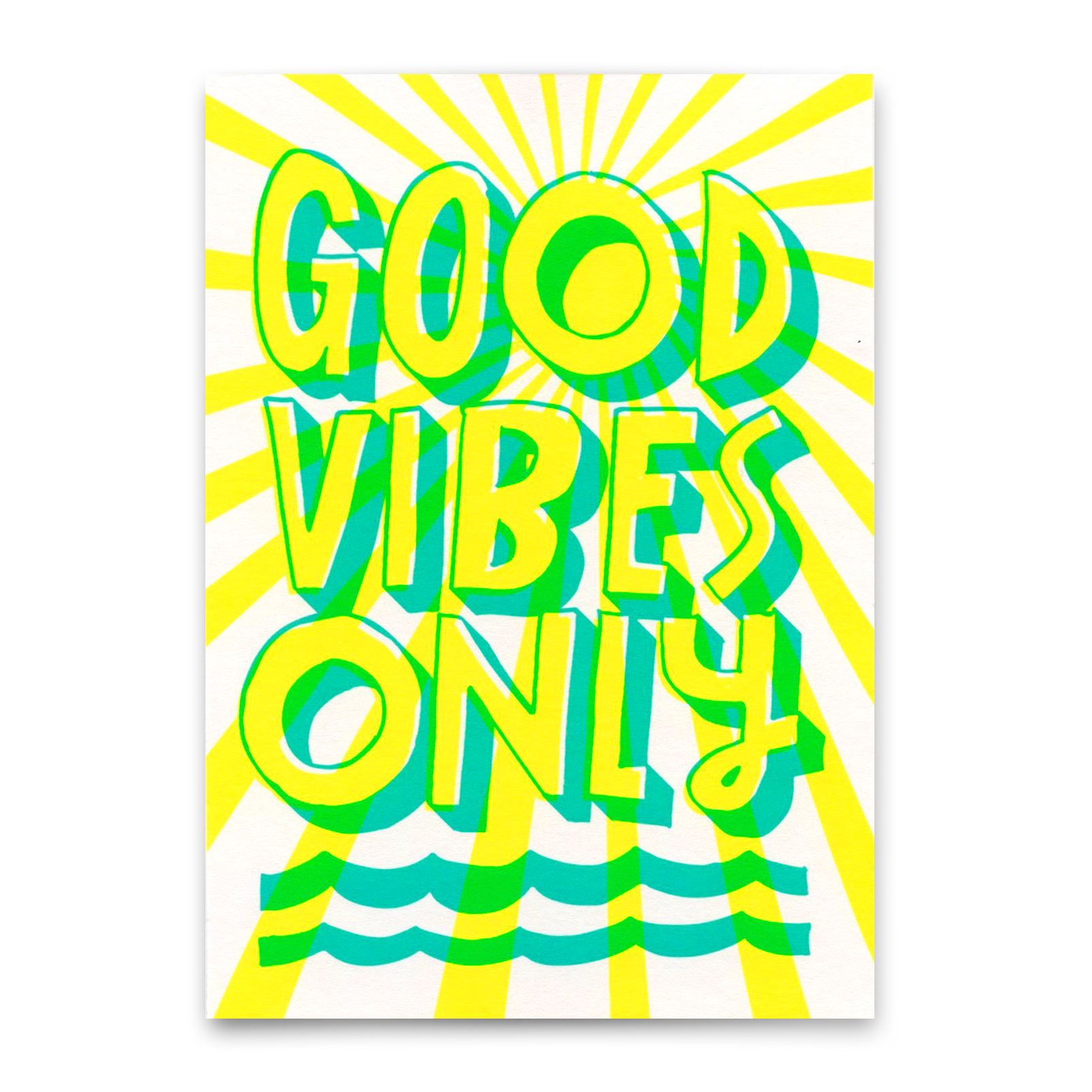 Postcard "Good vibes only" | Cool card with saying