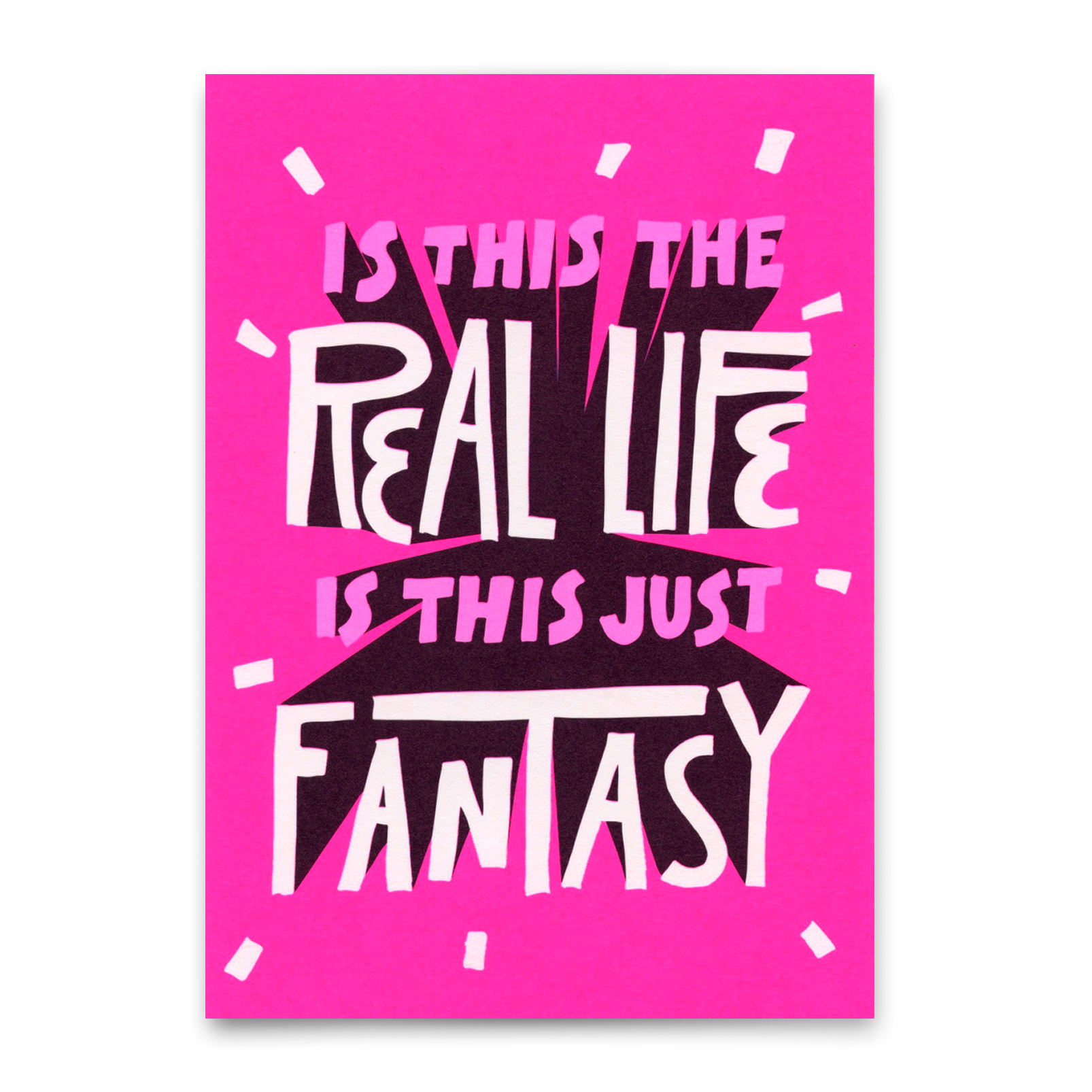 Postkarte "Is this the real life" | Besondere Karte mit Spruch