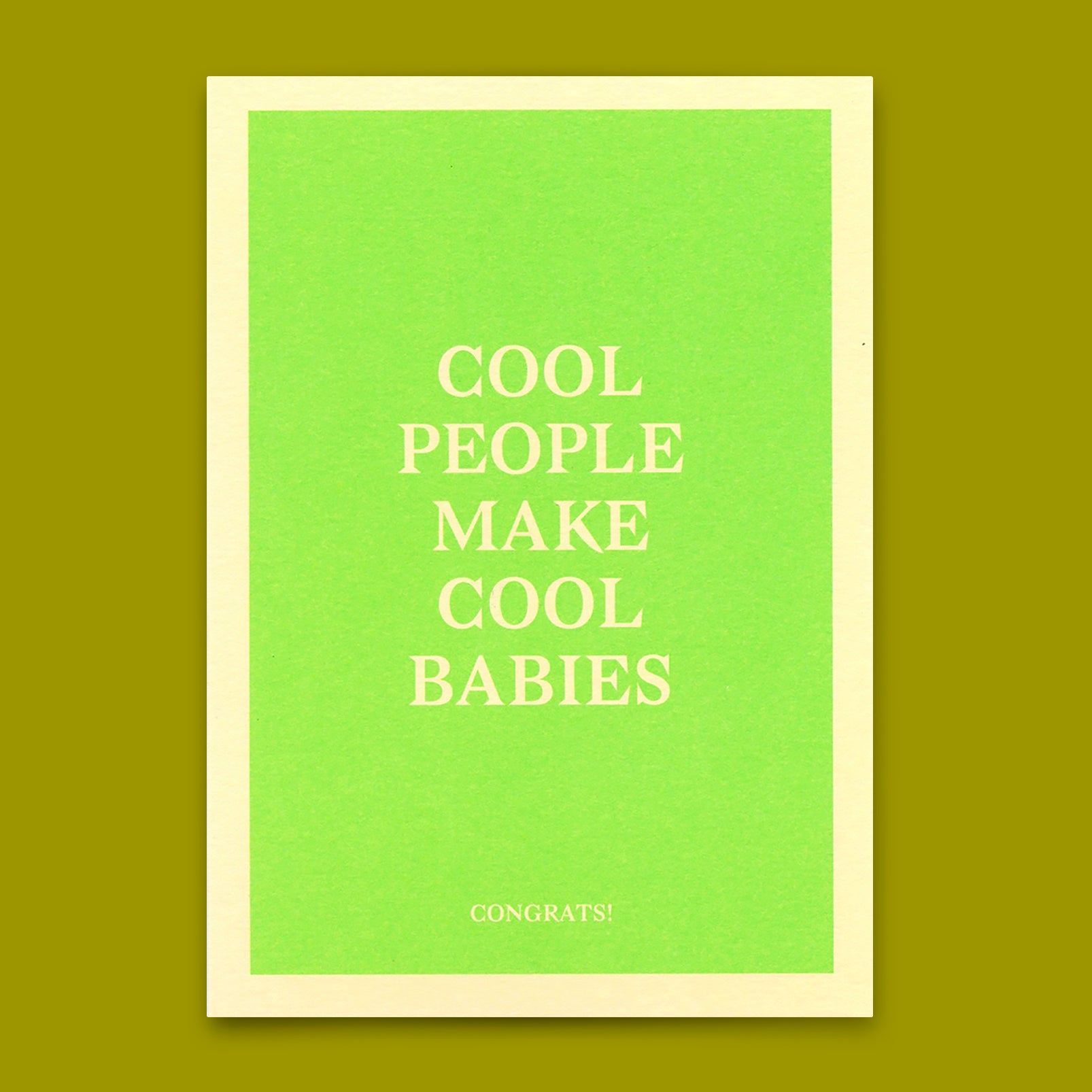 Postkarte "Cool people make cool babies" | Coole Karte mit Spruch zur Geburt