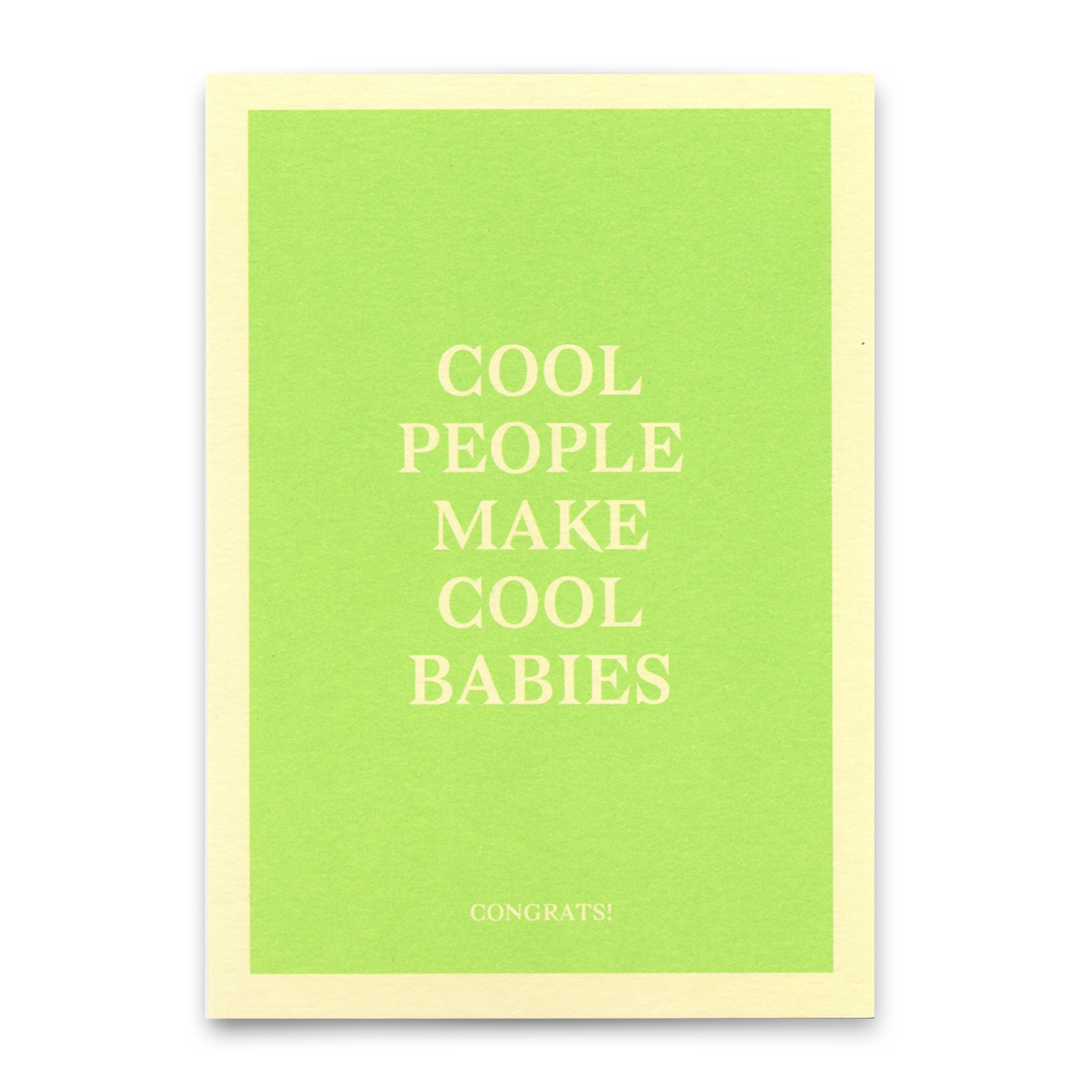 Postkarte "Cool people make cool babies" | Coole Karte mit Spruch zur Geburt