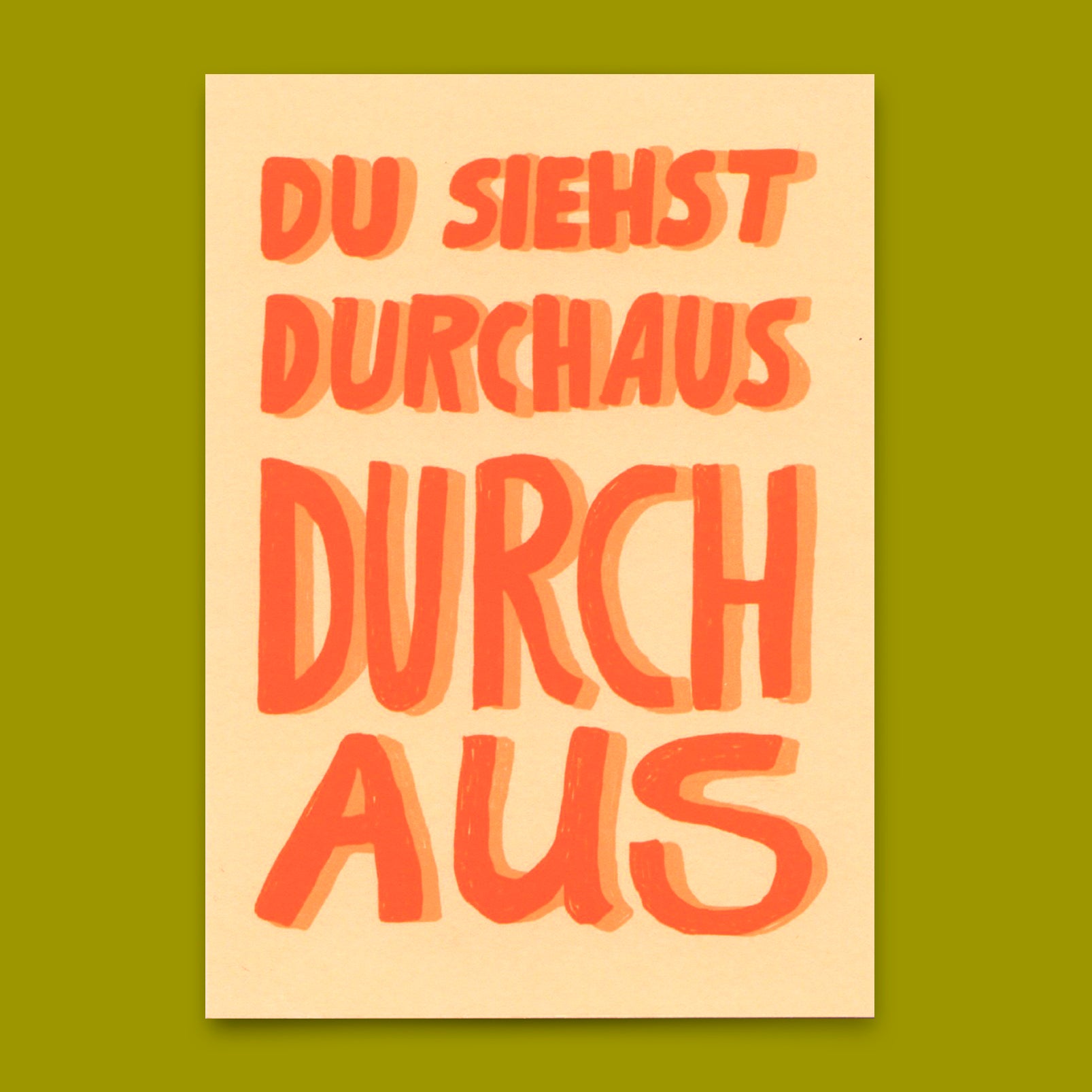 Postkarte "Du siehst durchaus durch aus" | Lustige Karte mit Spruch