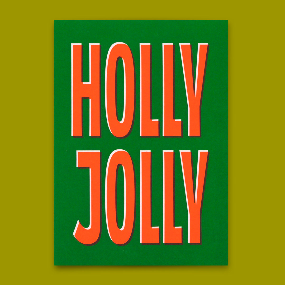 Postkarte "Holly Jolly" | Ausgefallene Karte zu Weihnachten