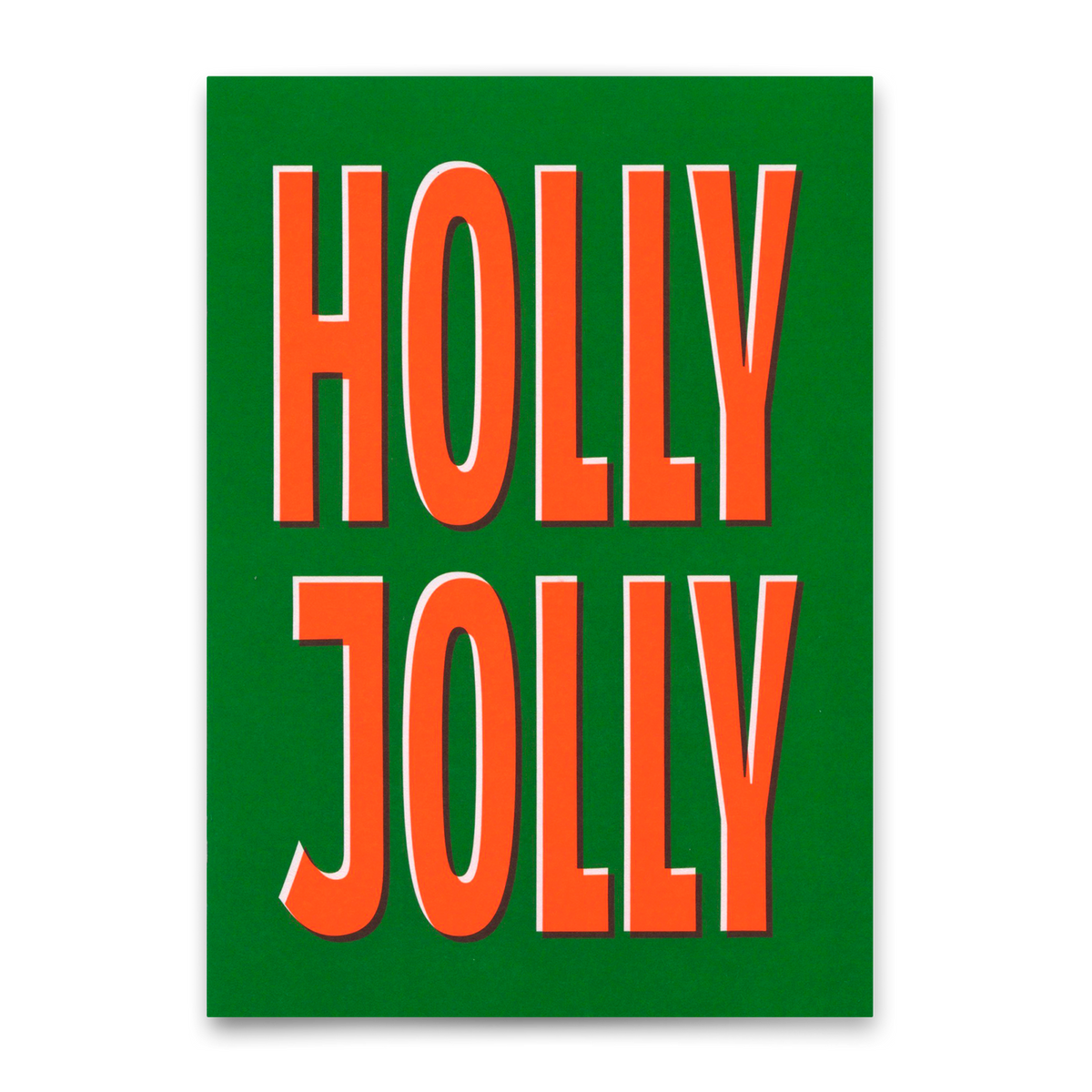 Postkarte "Holly Jolly" | Ausgefallene Karte zu Weihnachten