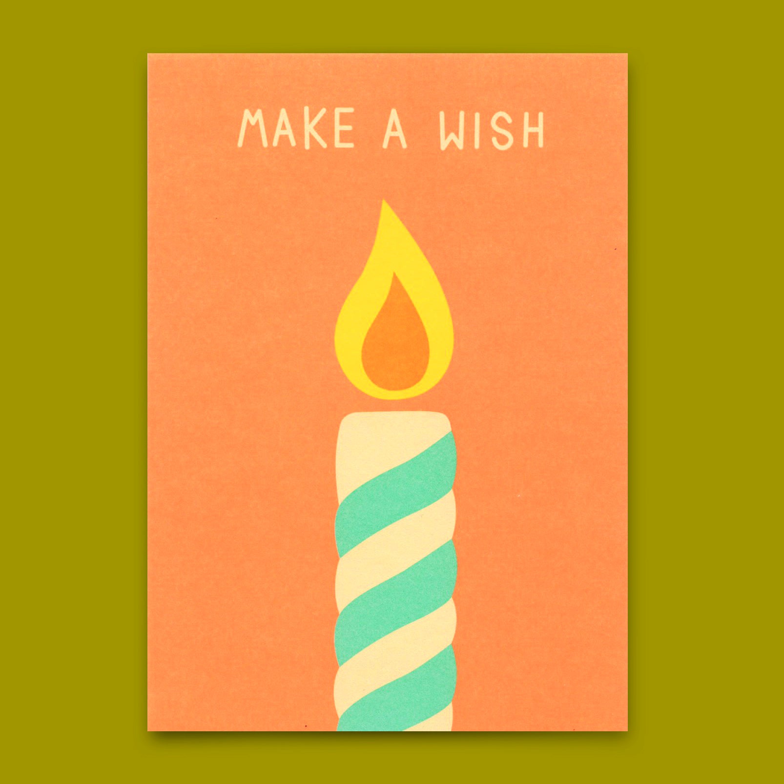 Postkarte "Make a wish (Candle)" | Ausgefallene Karte zum Geburtstag