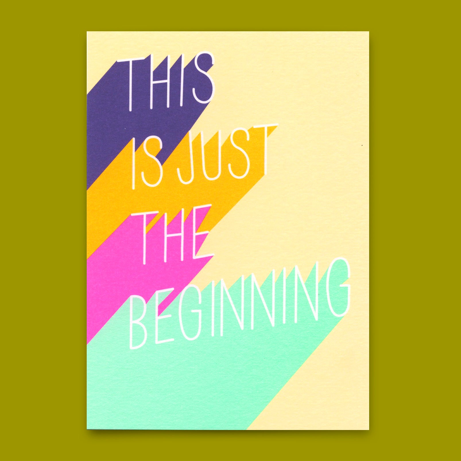 Postkarte "This is just the beginning" | Besondere Karte für jeden Anlass