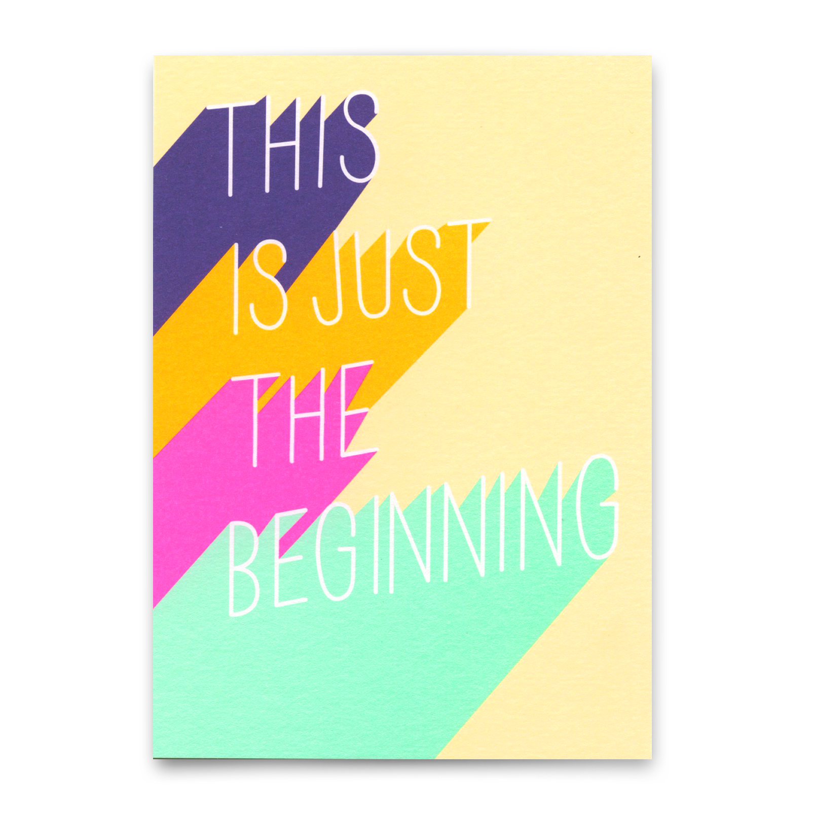 Postkarte "This is just the beginning" | Besondere Karte für jeden Anlass