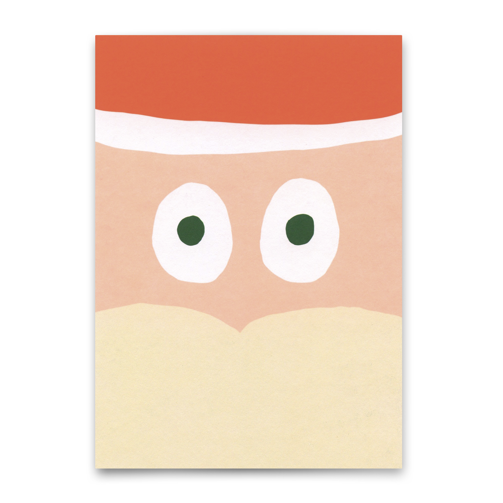 Postkarte "Santa face" | Schöne Karte zu Weihnachten