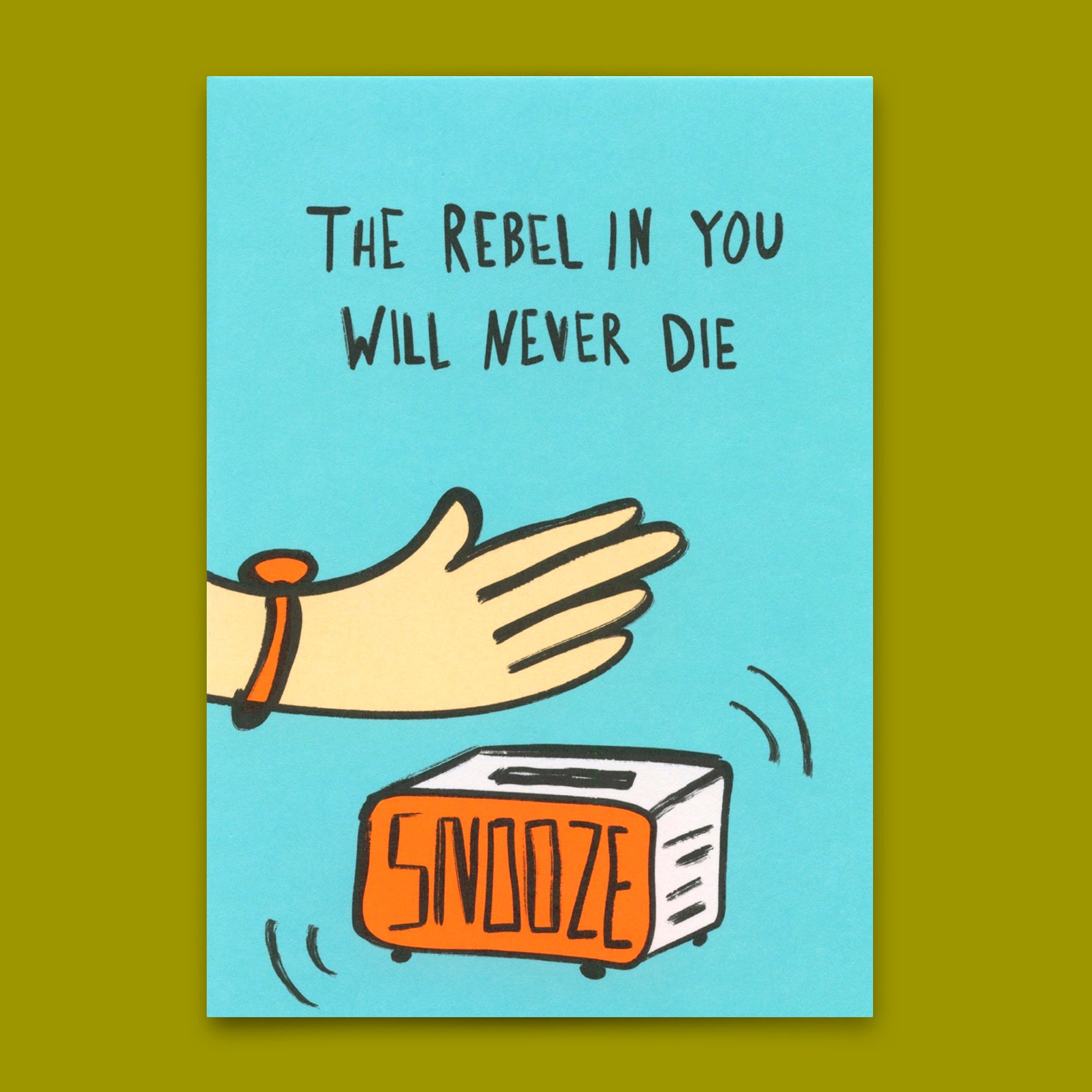 Postkarte "The rebel in you" | Lustige Karte zum Geburtstag