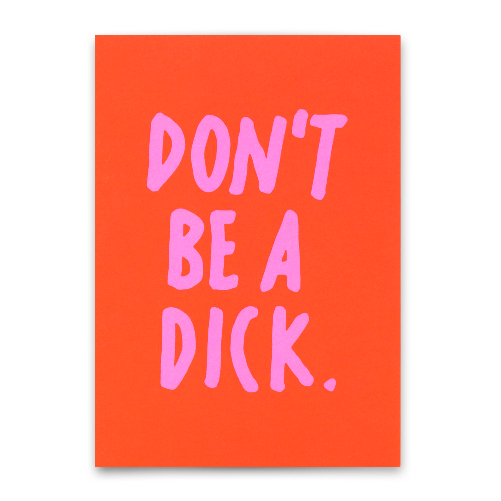 Postkarte "Don`t be a dick" | Lustige Karte mit Spruch