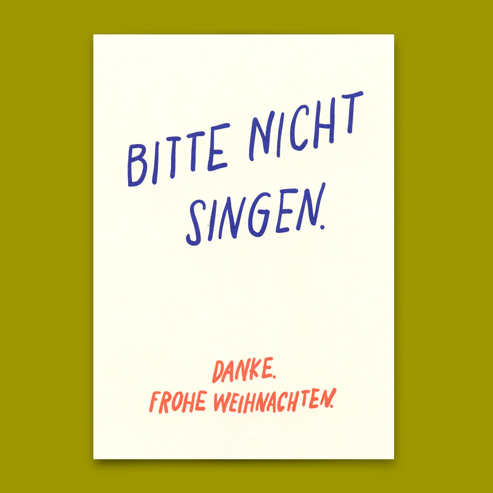 Postkarte "Bitte nicht singen" |  Lustige Karte zu Weihnachten mit Spruch