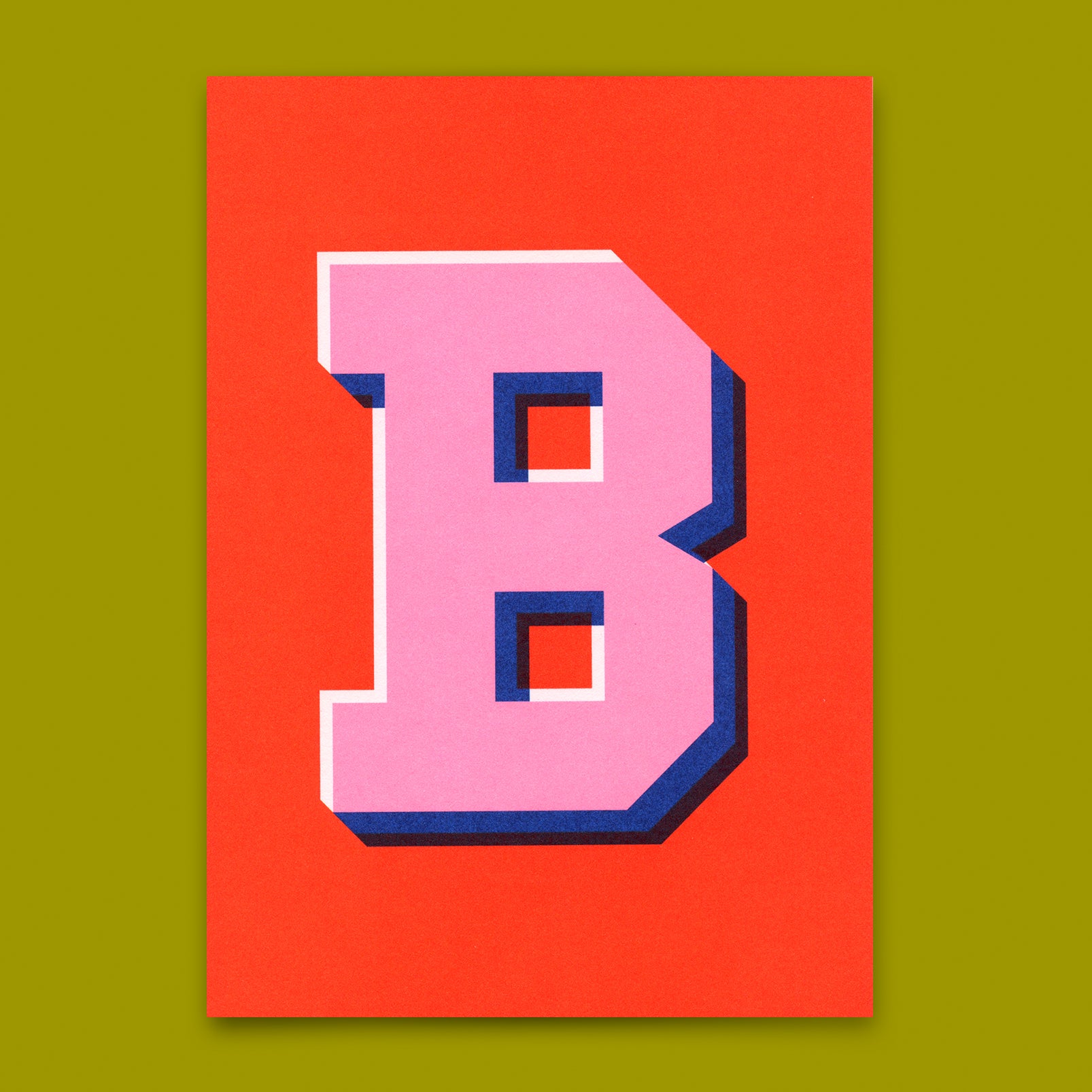 Monogrammkarte "B"  | Coole Buchstaben Postkarte