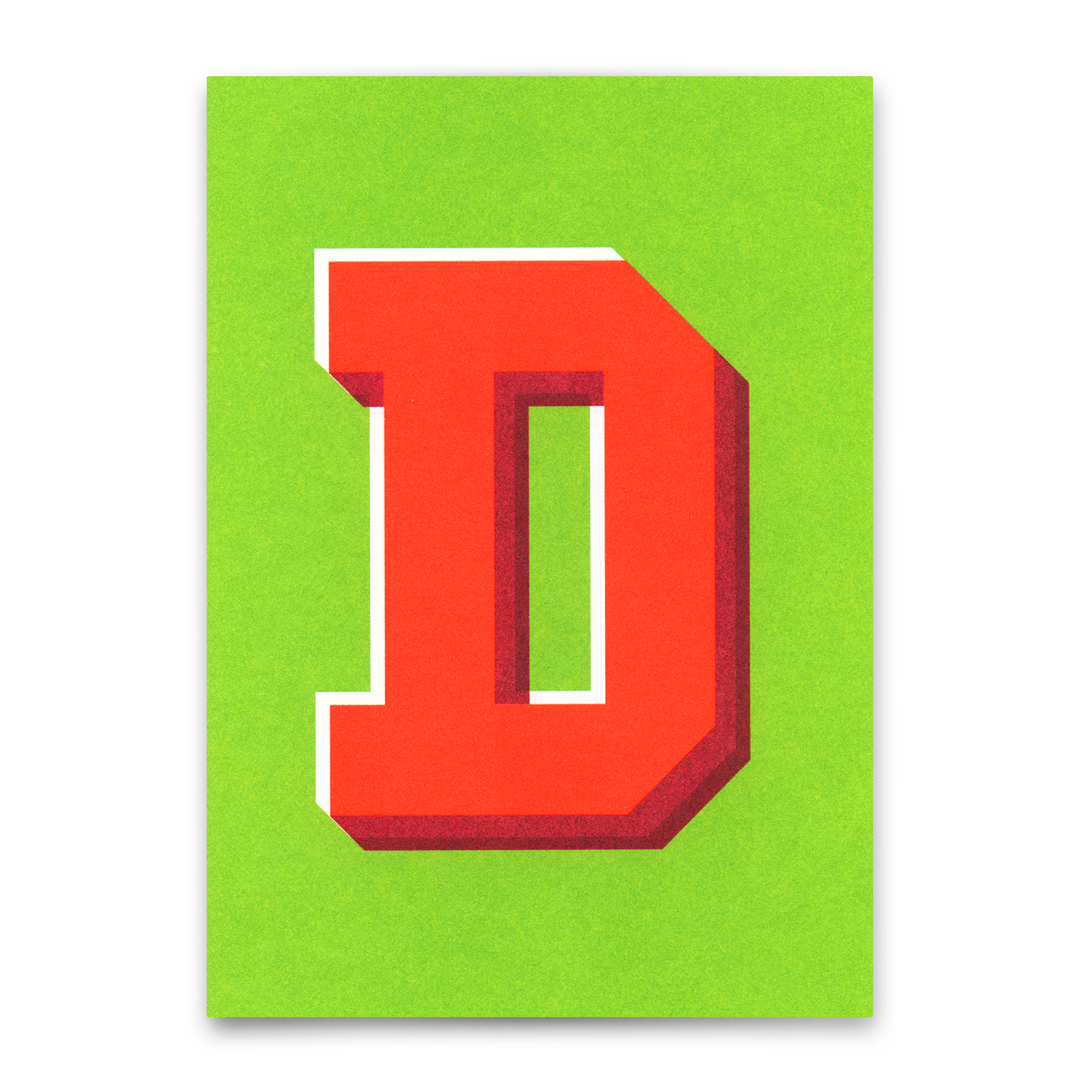 Monogrammkarte "D" | Coole Buchstaben Postkarte