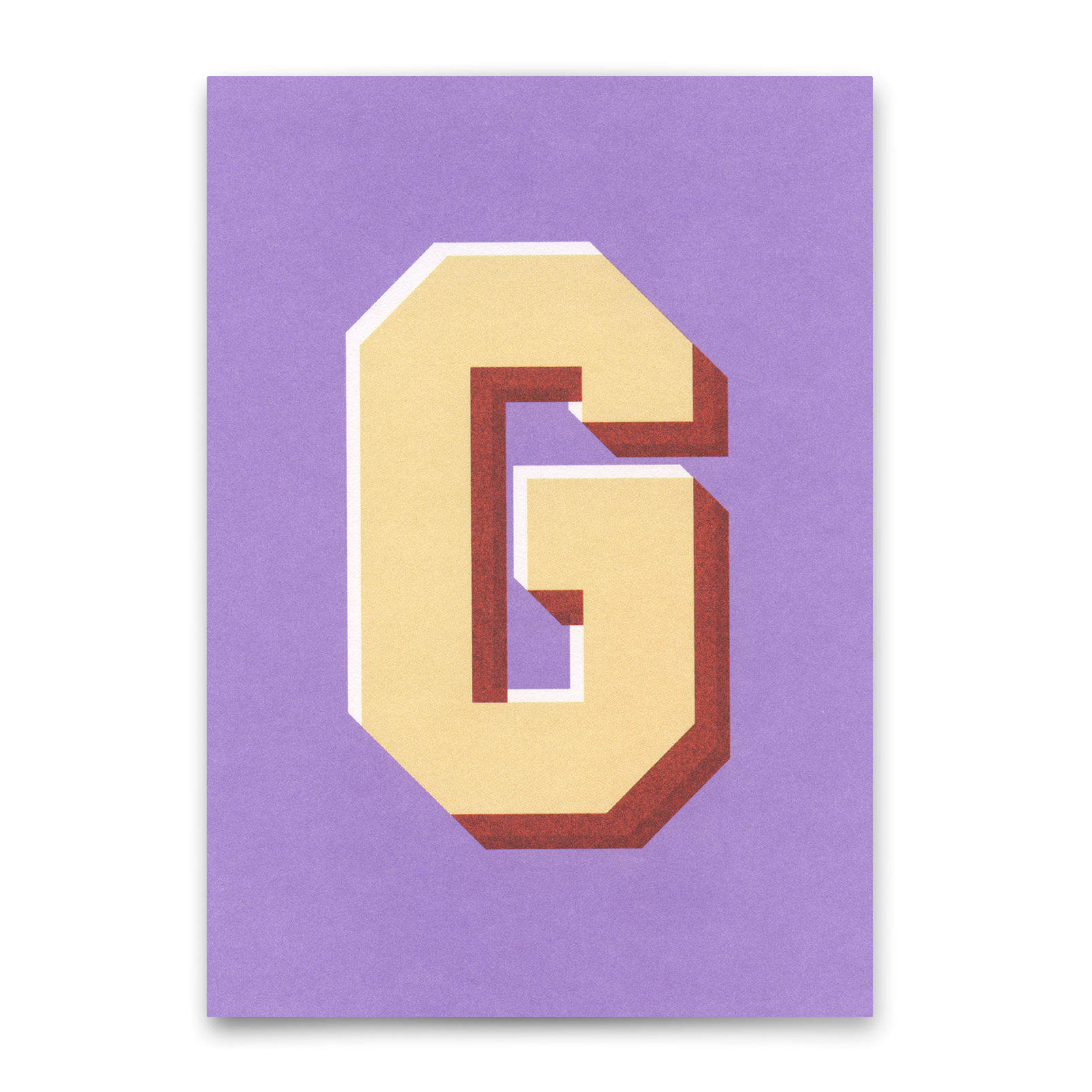 Monogrammkarte "G" | Coole Buchstaben Postkarte