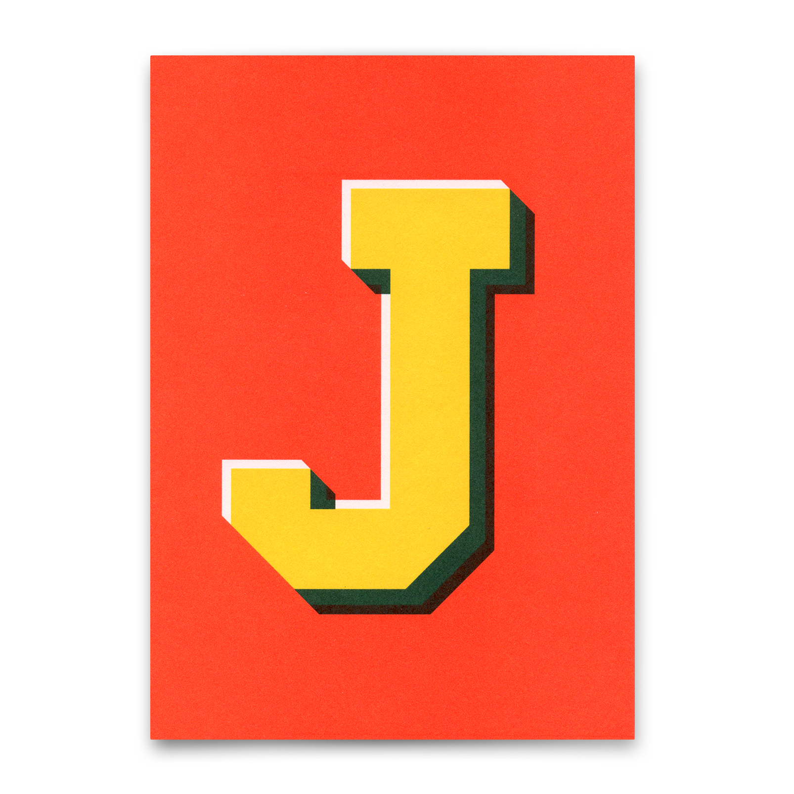 Monogrammkarte "J" | Coole Buchstaben Postkarte