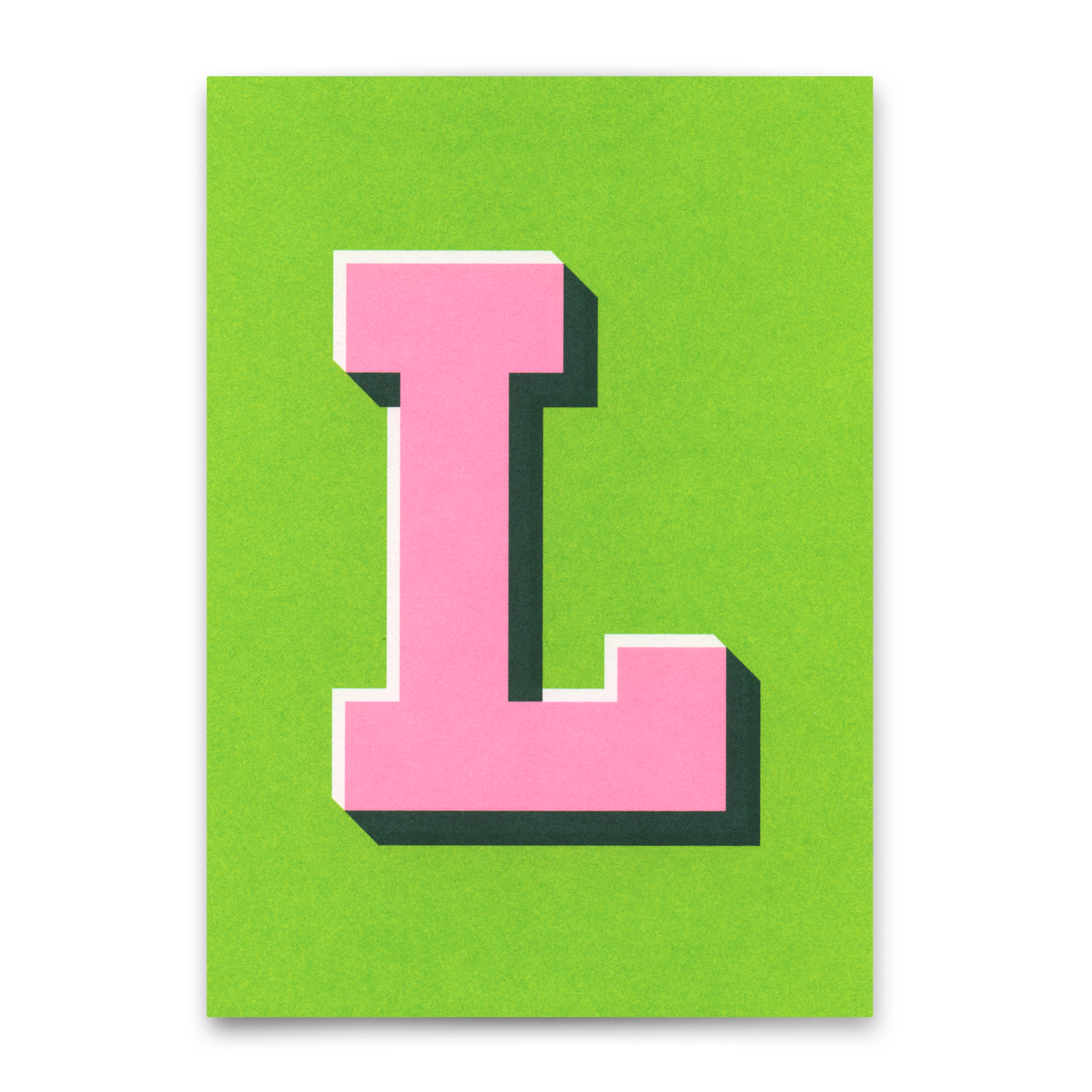 Monogrammkarte "L" | Coole Buchstaben Postkarte