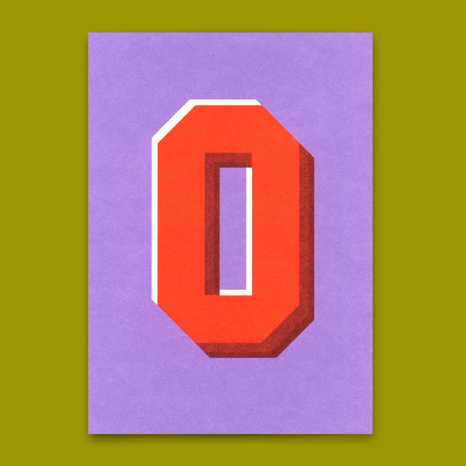 Monogrammkarte "O" | Coole Buchstaben Postkarte