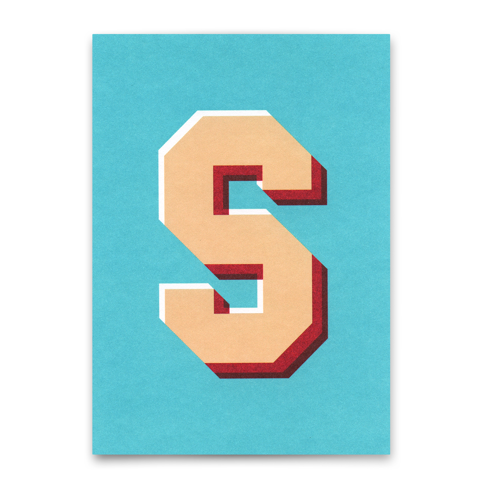 Monogrammkarte "S" | Coole Buchstaben Postkarte