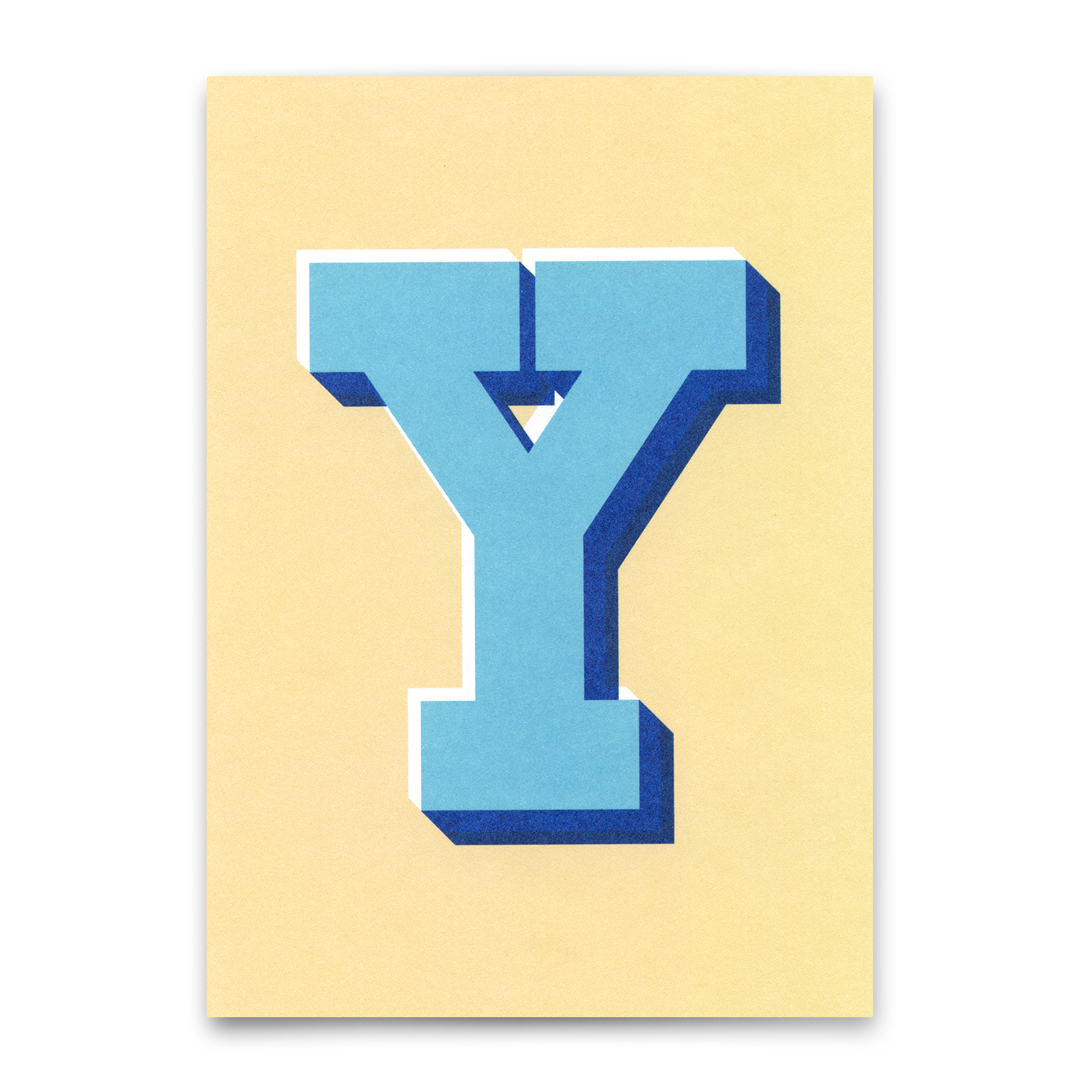 Monogrammkarte "Y" | Coole Buchstaben Postkarte