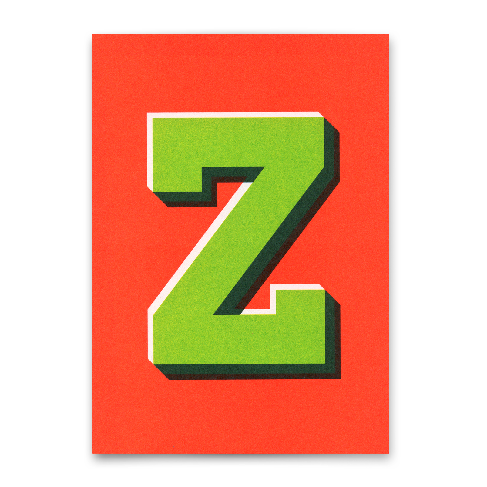 Monogrammkarte "Z" | Coole Buchstaben Postkarte