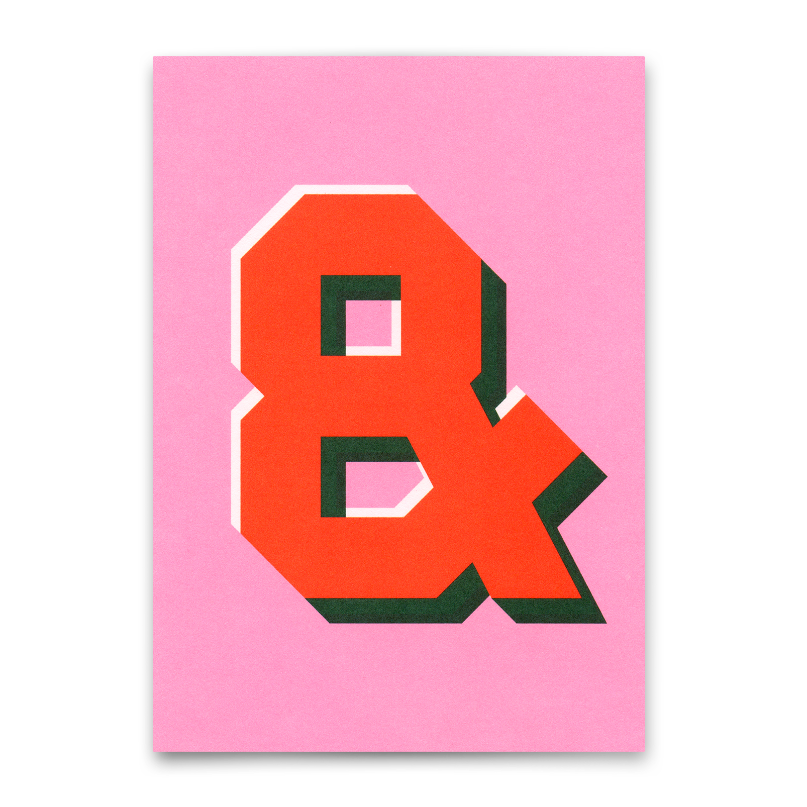 Monogrammkarte "&" | Coole Buchstaben Postkarte