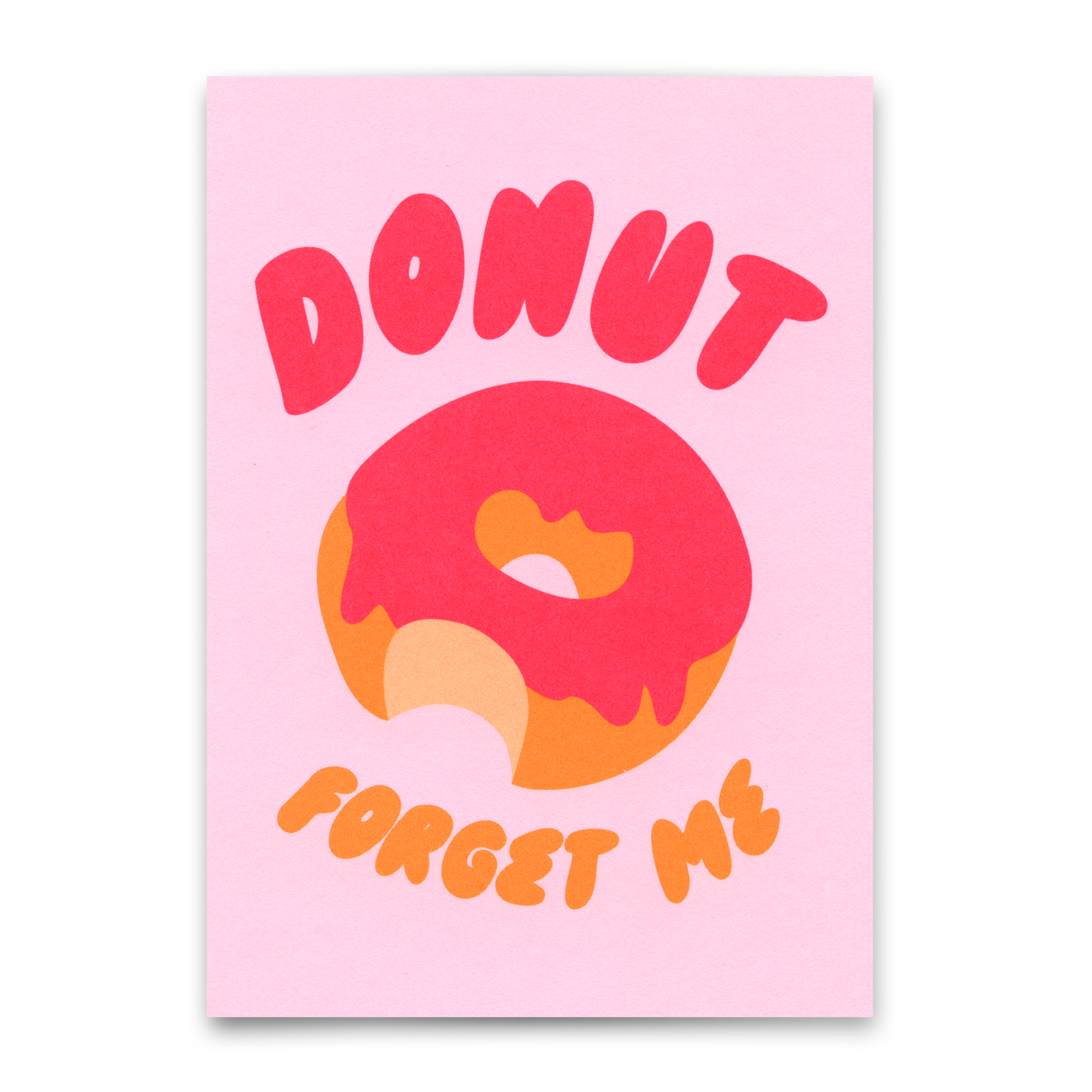 Postkarte "Donut forget me" | Lustige Karte mit Spruch