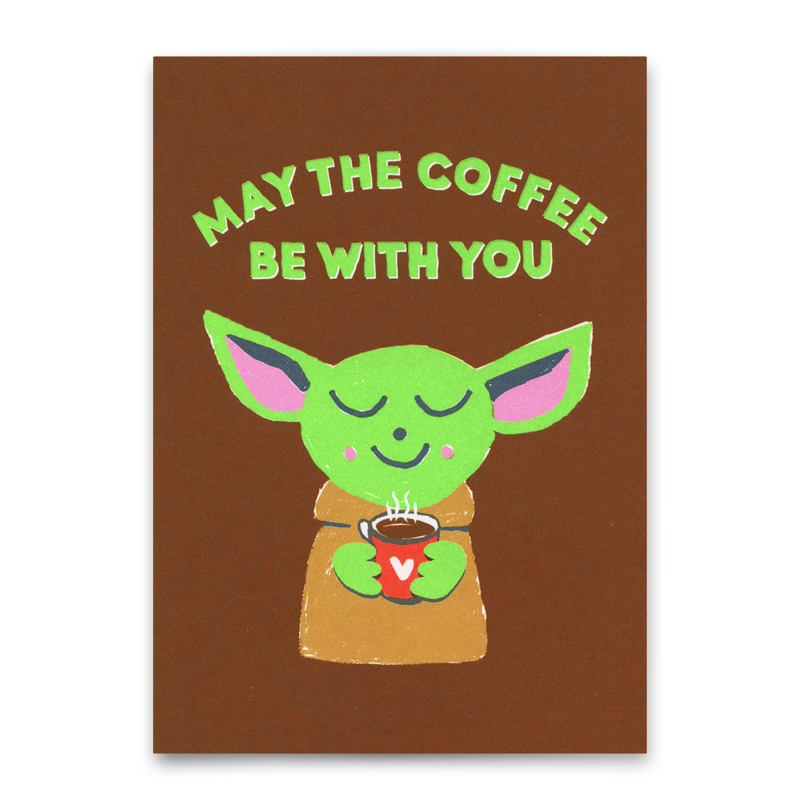 Postkarte "May the coffee be with you" | Lustige Karte mit Spruch