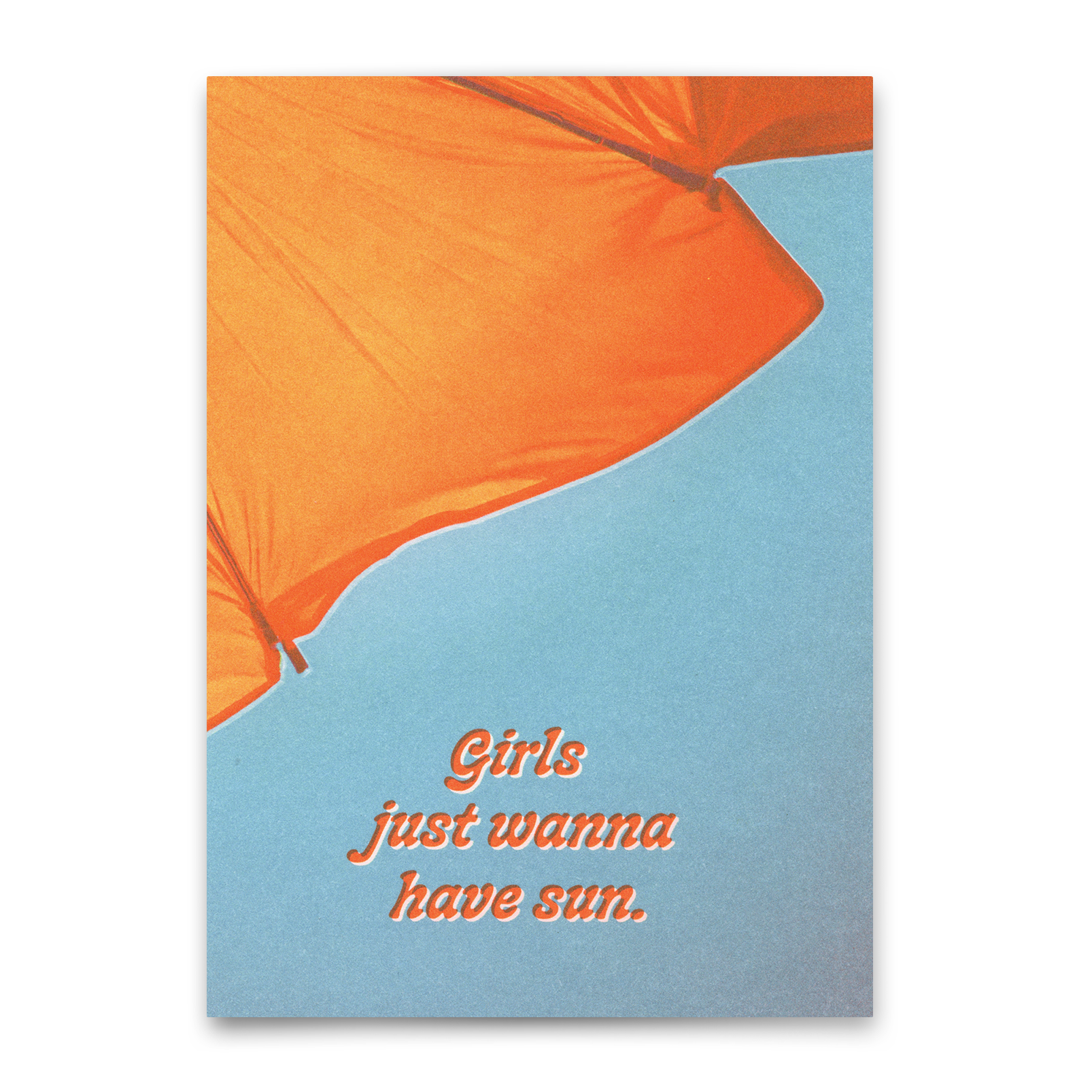 Postkarte "Girls just wanna have sun" | Lustige Karte mit Spruch