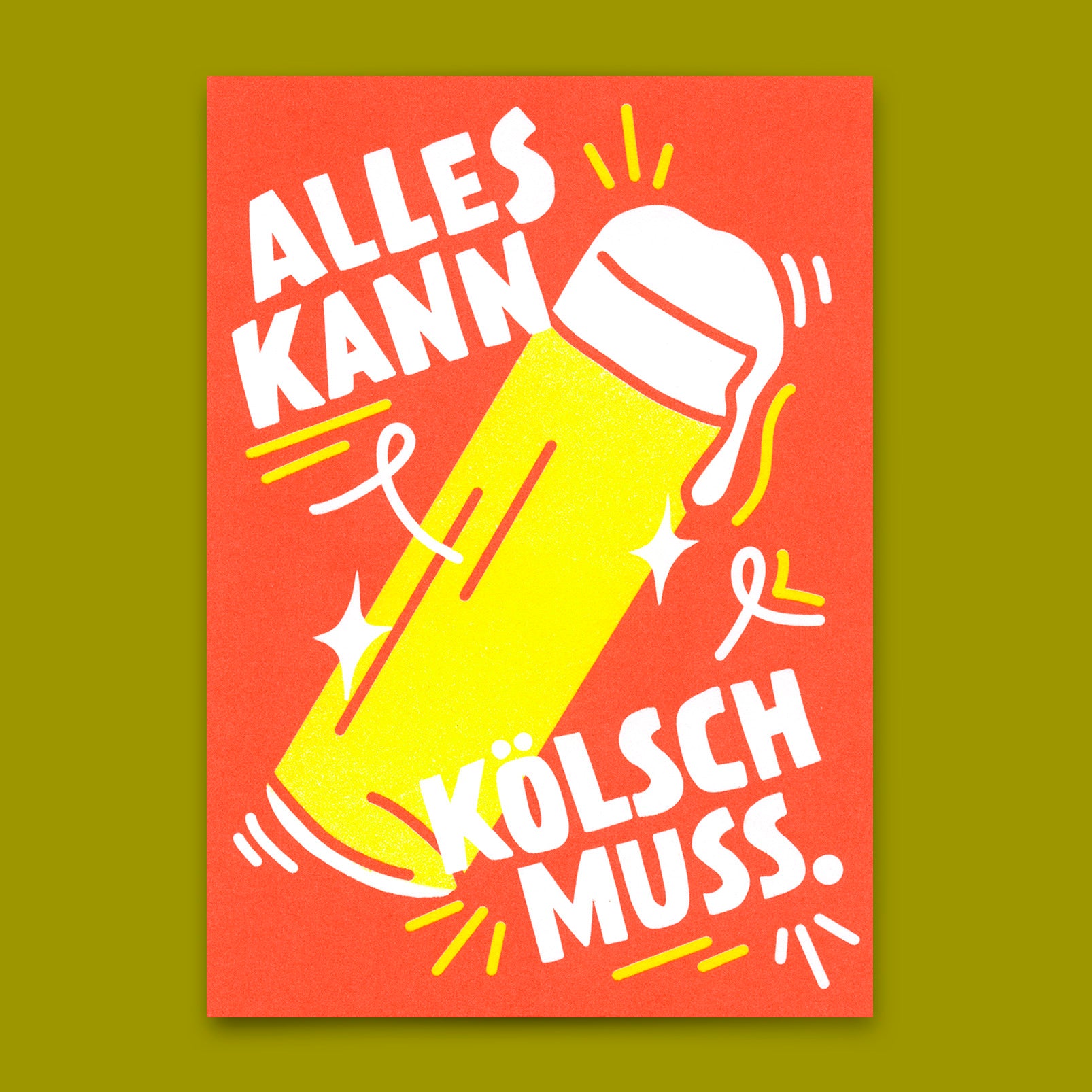 Postkarte "Alles kann, Kölsch muss" | Lustige Karte für jeden Anlass