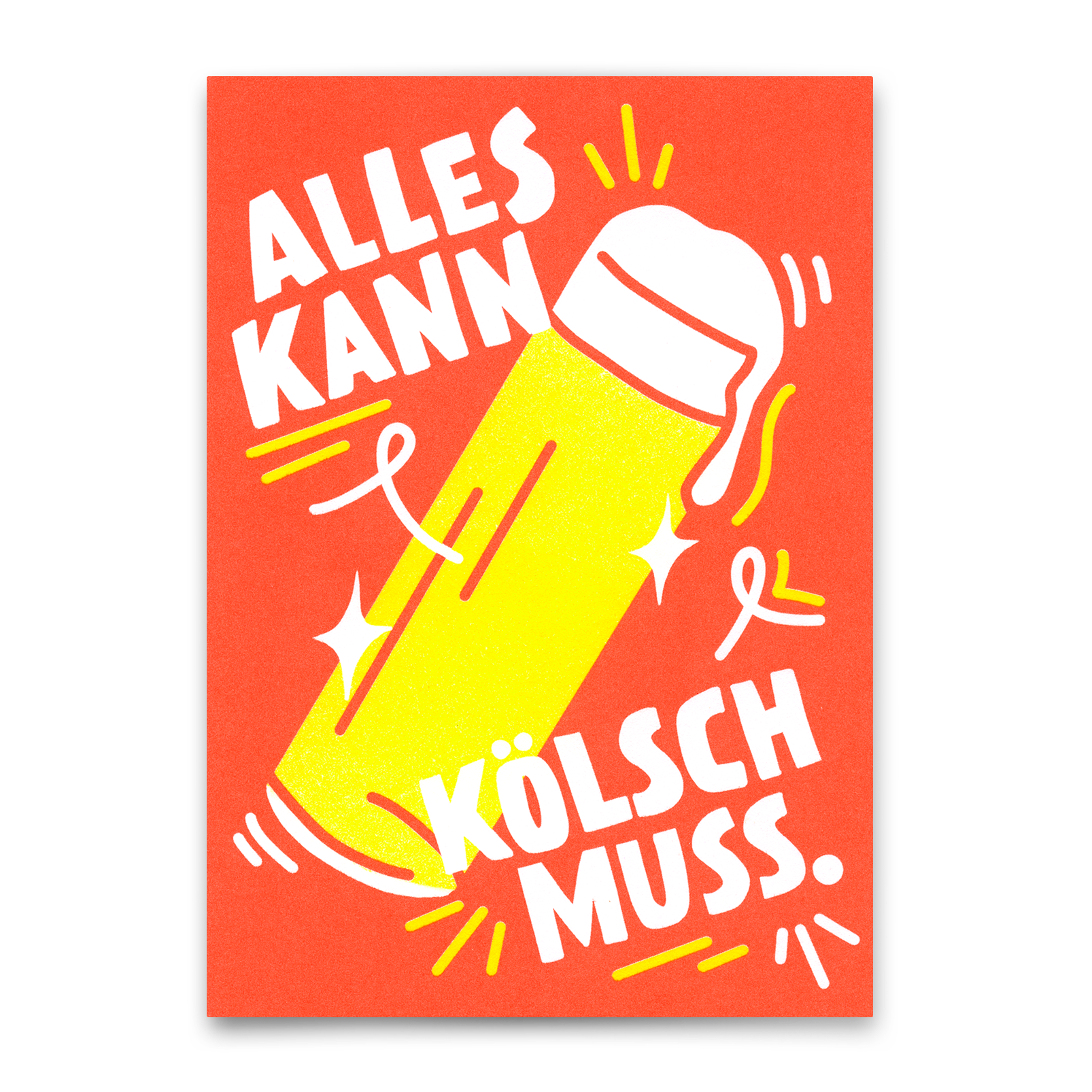 Postkarte "Alles kann, Kölsch muss" | Lustige Karte für jeden Anlass