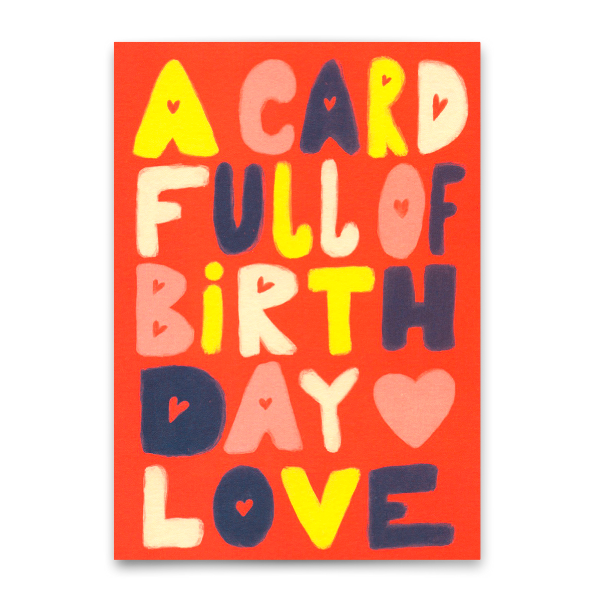 Postkarte "Birthday love" | Schöne Karte mit Spruch zum Geburtstag