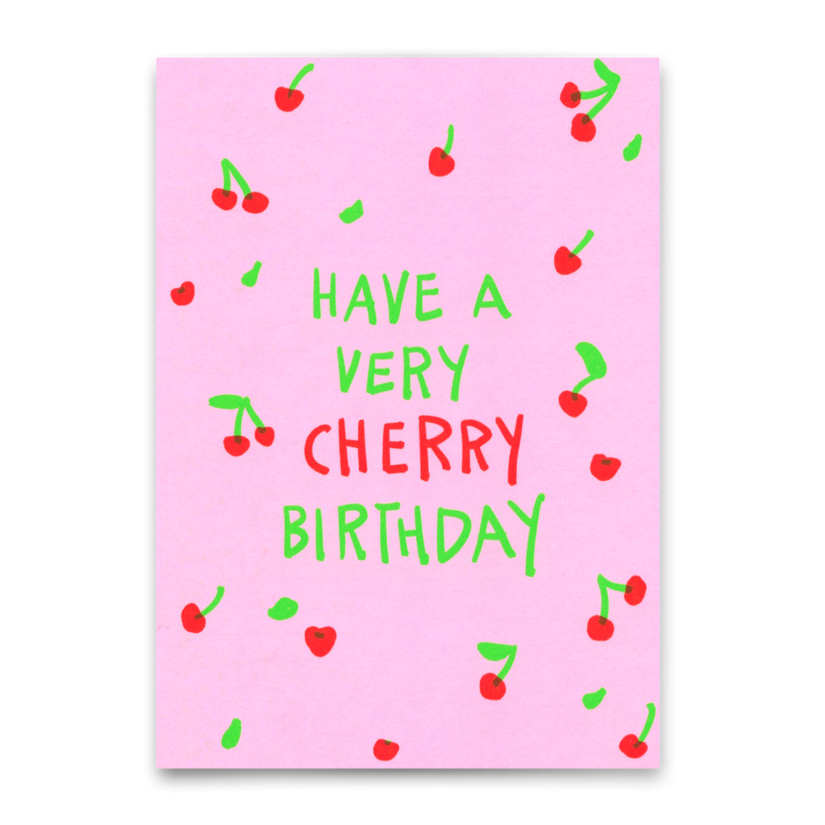 Postkarte "Very cherry birthday" | Coole Karte zum Geburtstag