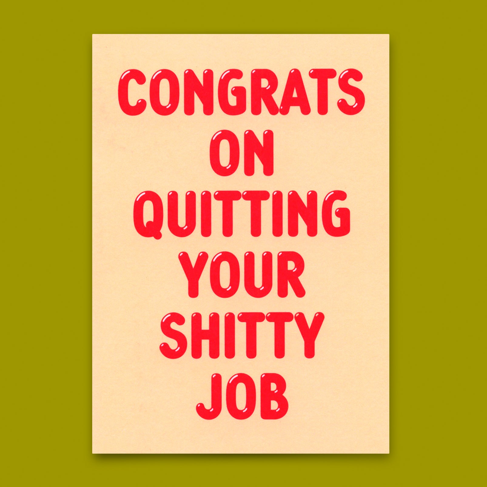 Postkarte "Congrats on quitting" | Lustige Karte mit Spruch