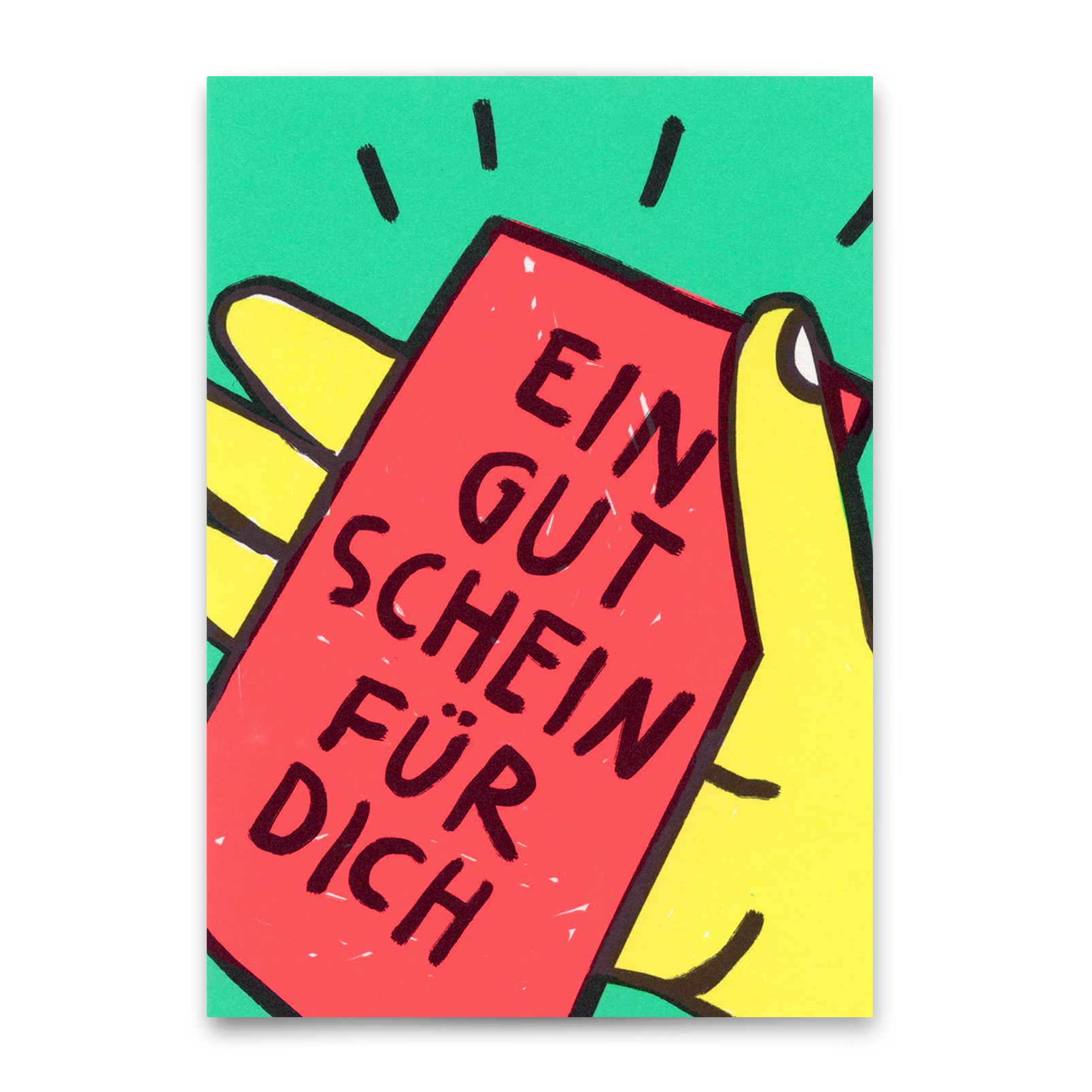 Postkarte "Ein Gutschein für dich" | Schöne Gutschein-Karte