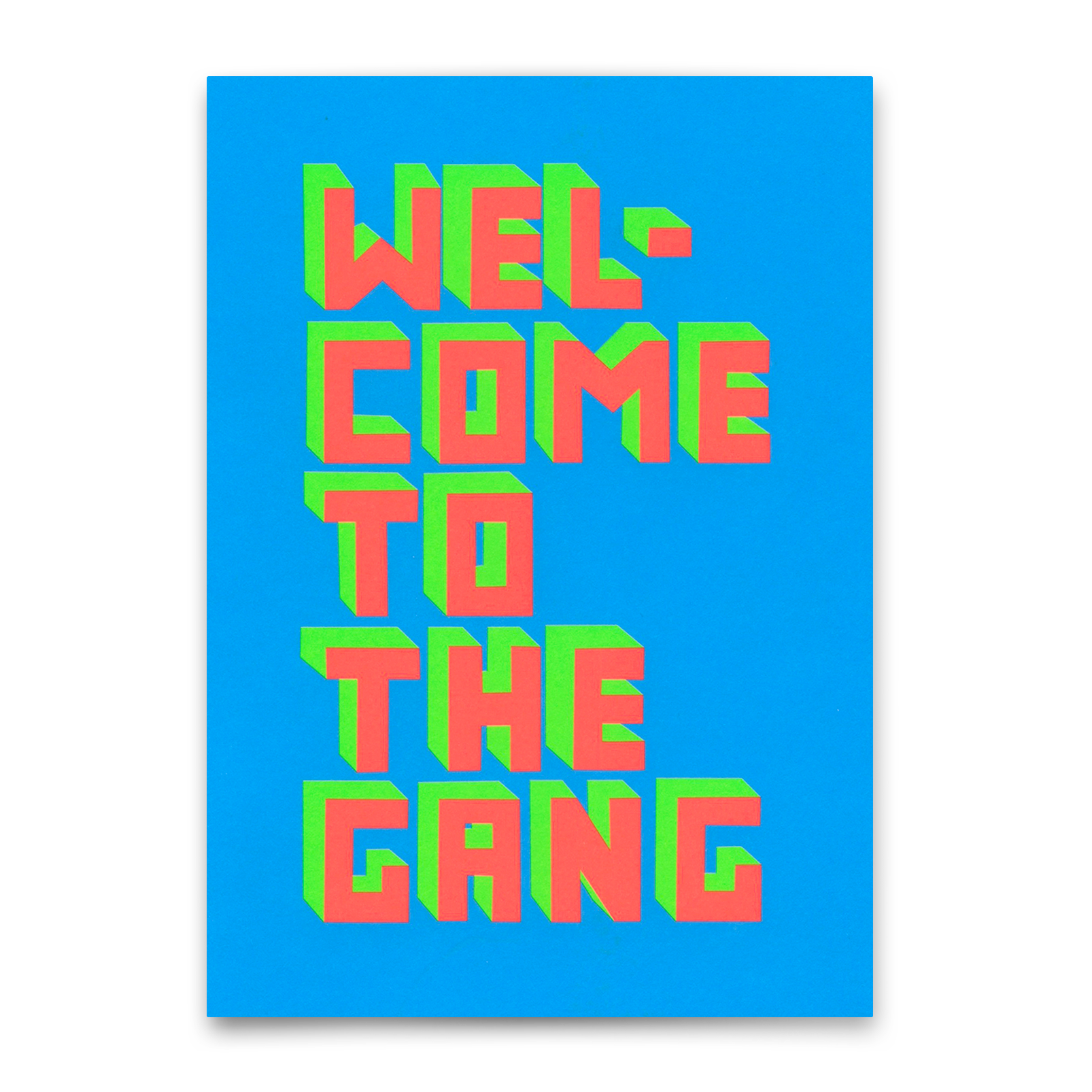 Postkarte "Welcome to the gang" | Lustige Karte zur Geburt