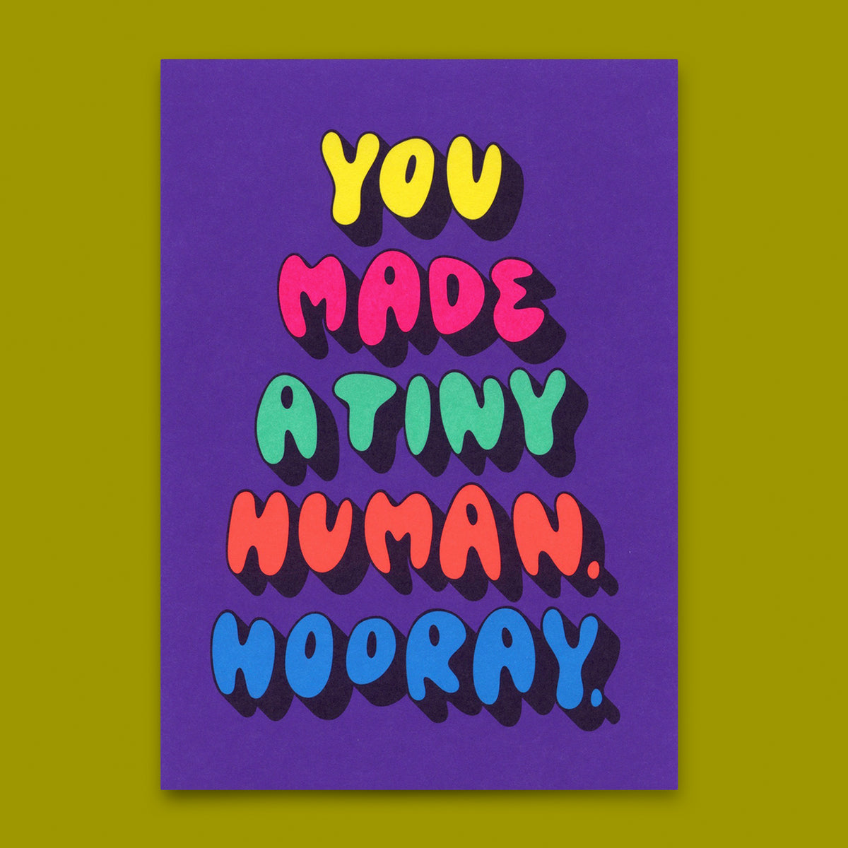 Postkarte "You made a tiny human" | Besondere Karte zur Geburt