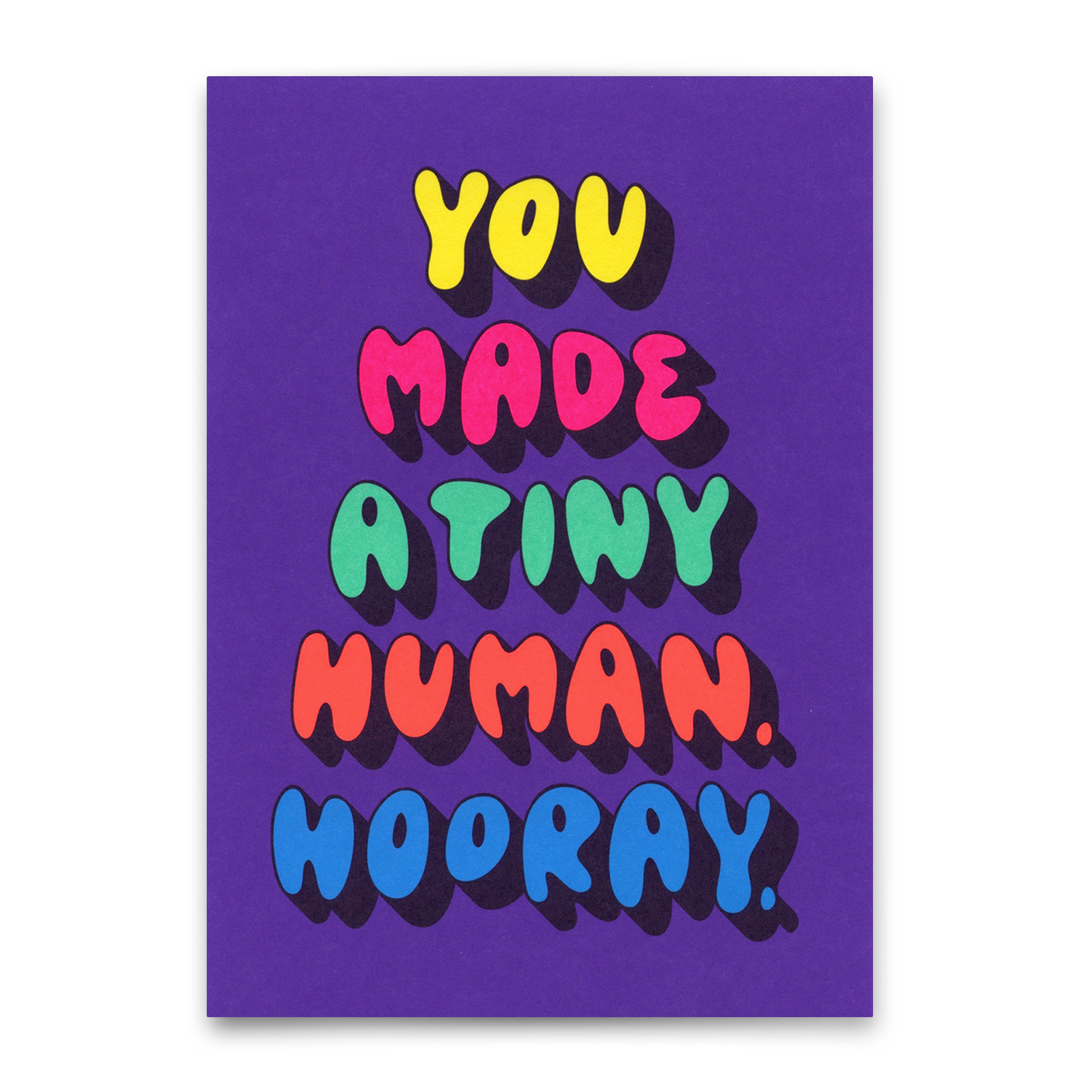 Postkarte "You made a tiny human" | Besondere Karte zur Geburt