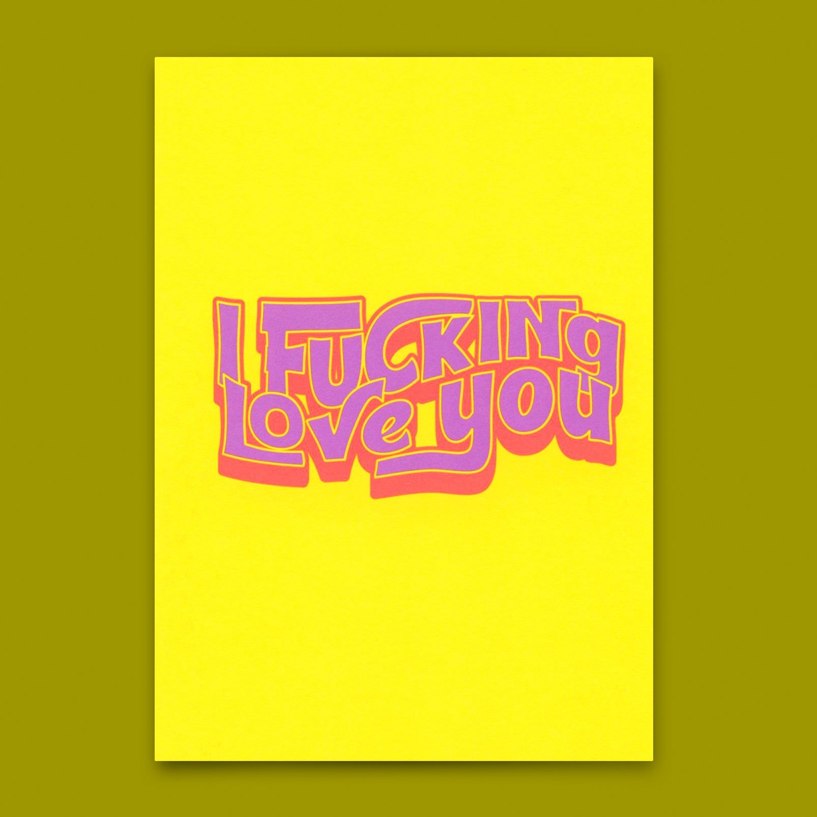 Postkarte "I fucking love you" | Besondere Karte für Verliebte