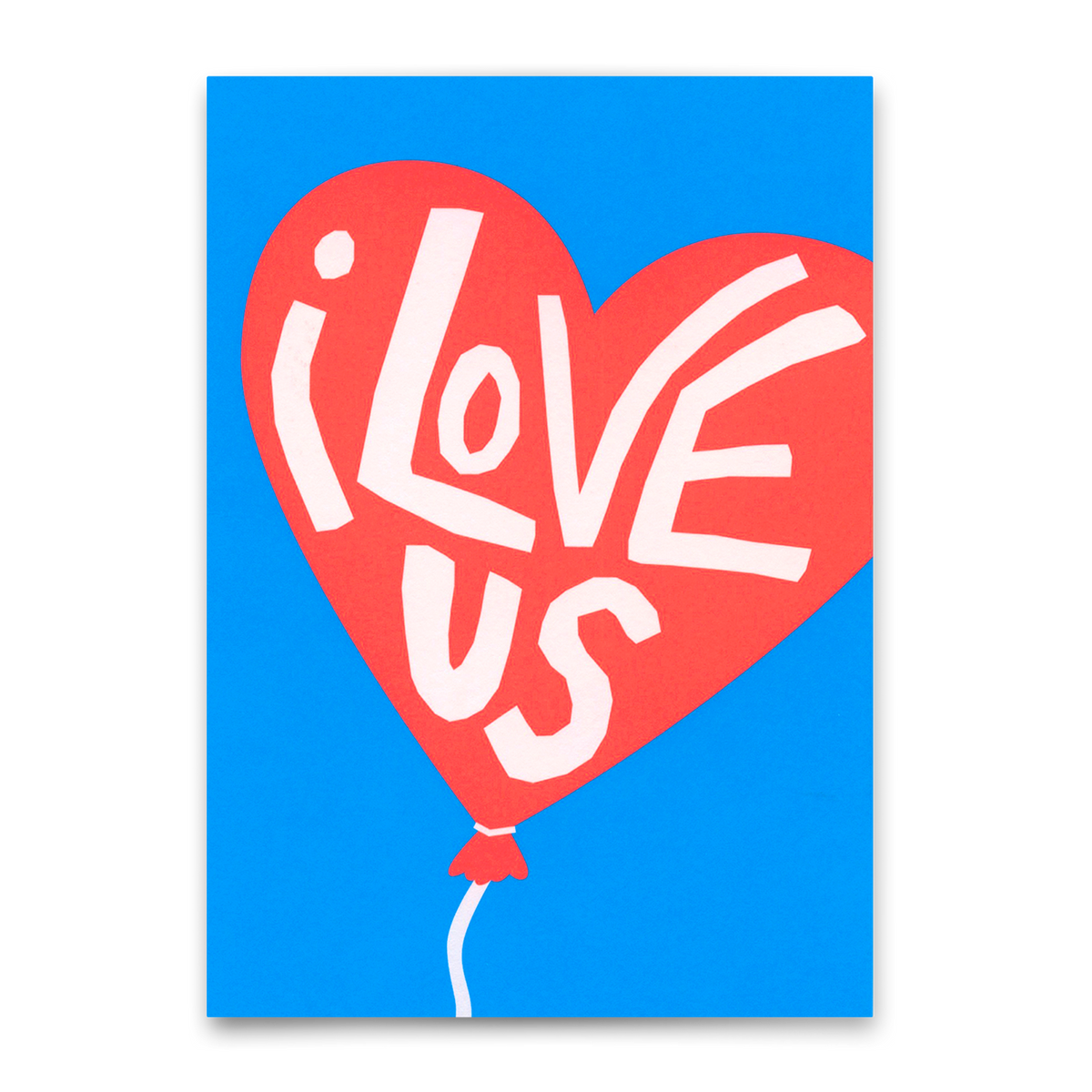 Postkarte "I love us" | Lustige Karte für Verliebte
