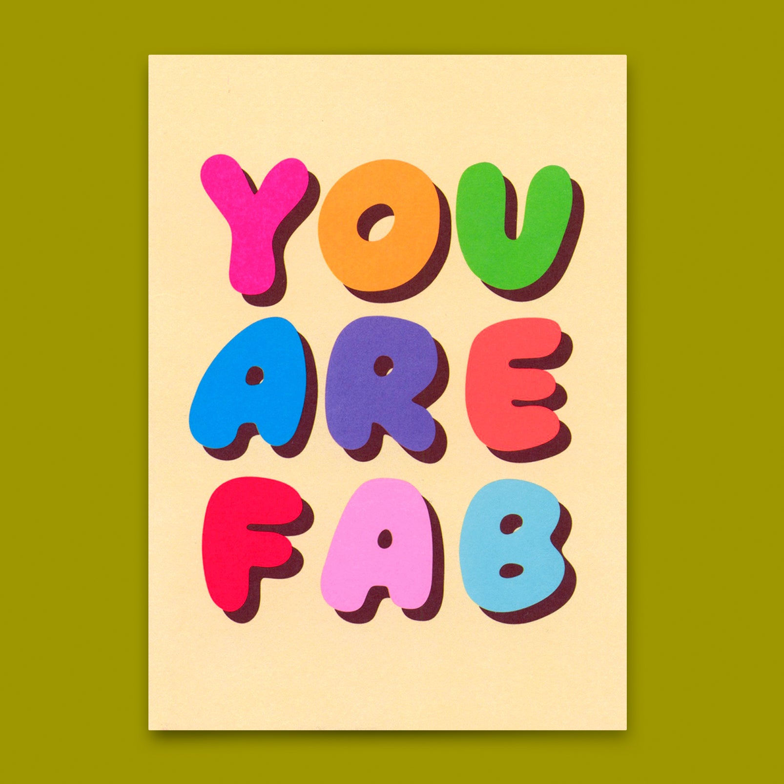 Postkarte "You are fab" | Lustige Karte für jeden Anlass
