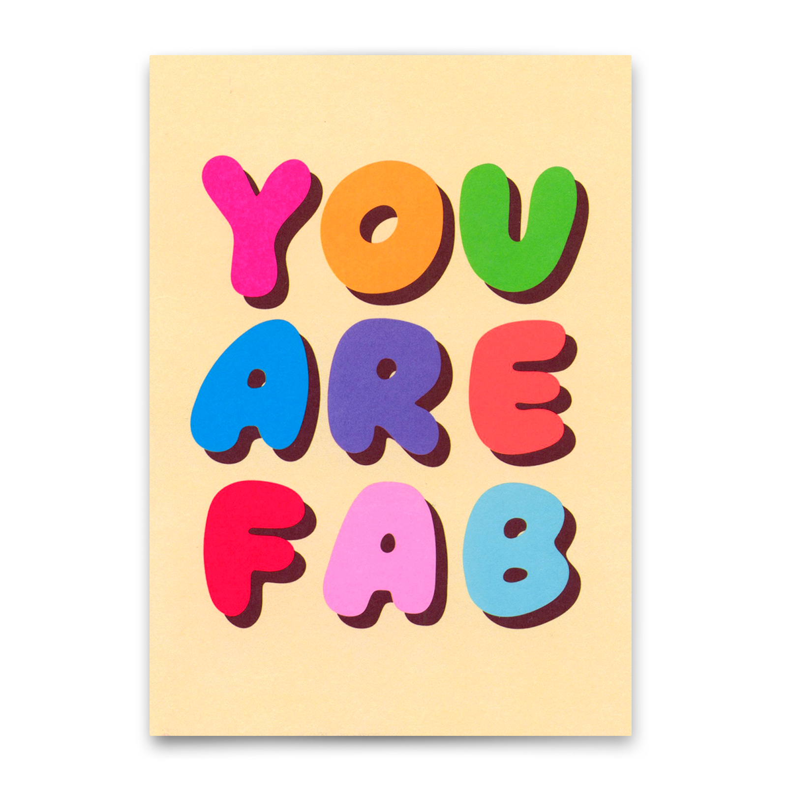 Postkarte "You are fab" | Lustige Karte für jeden Anlass