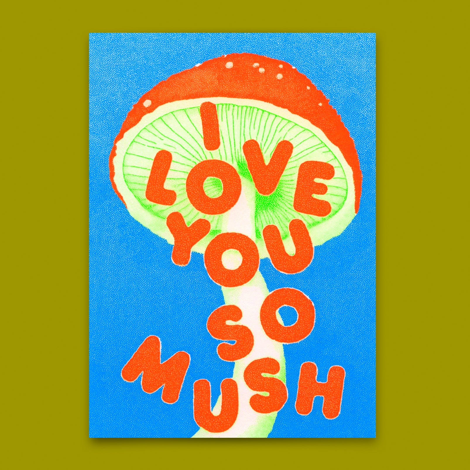 Postkarte "I love you so mush" | Lustige Karte für Verliebte
