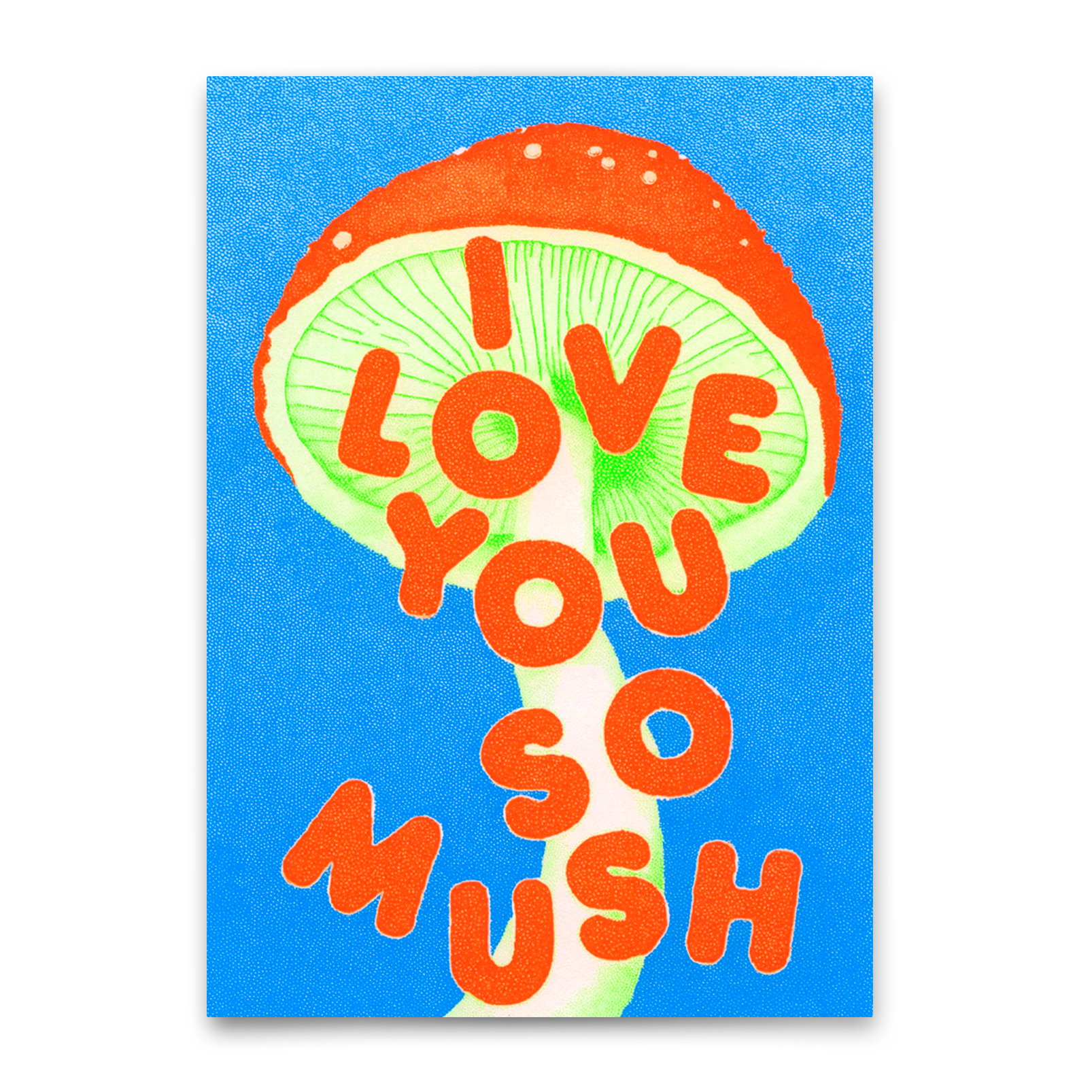 Postkarte "I love you so mush" | Lustige Karte für Verliebte