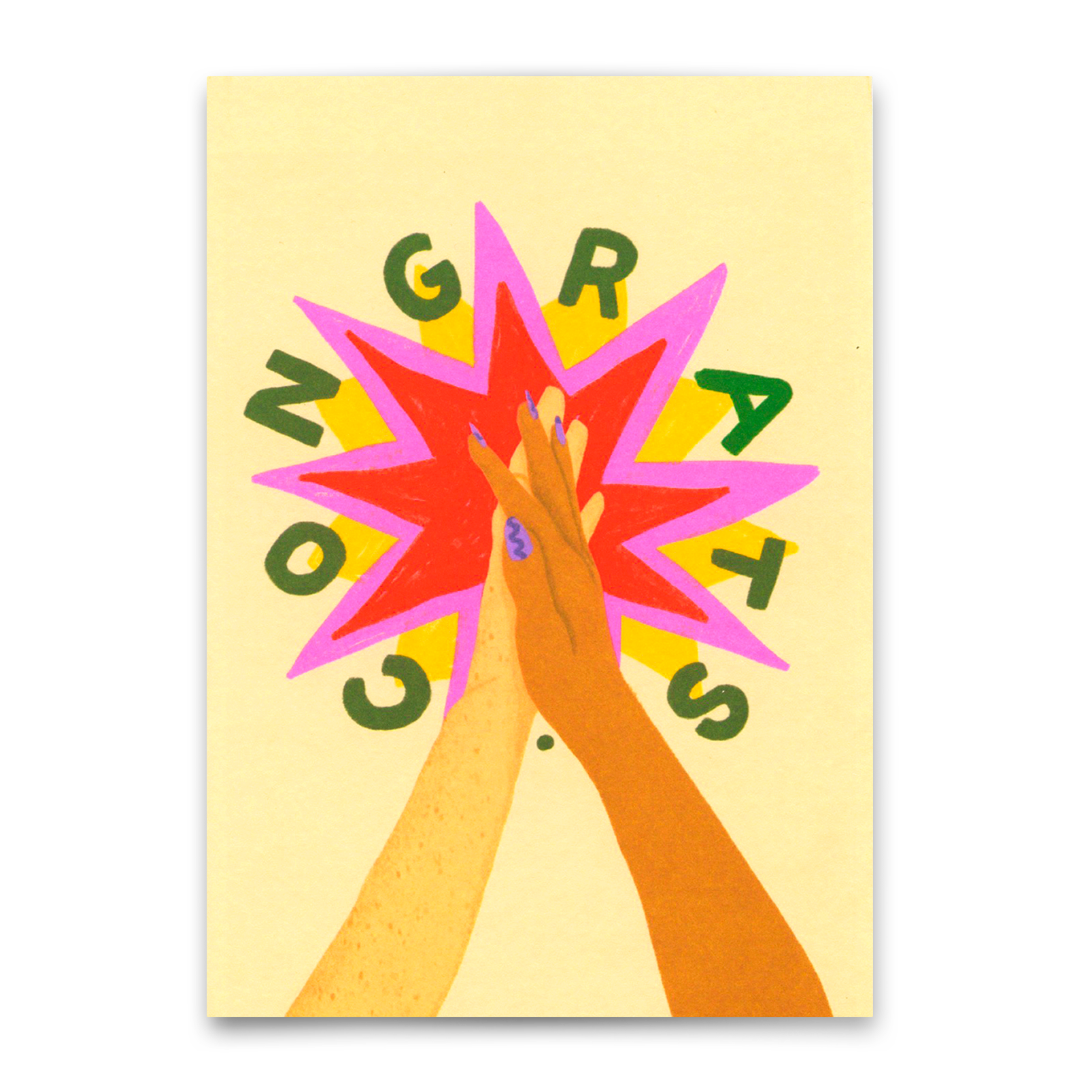 Postkarte "Congrats Clap" | Coole Karte für jeden Anlass