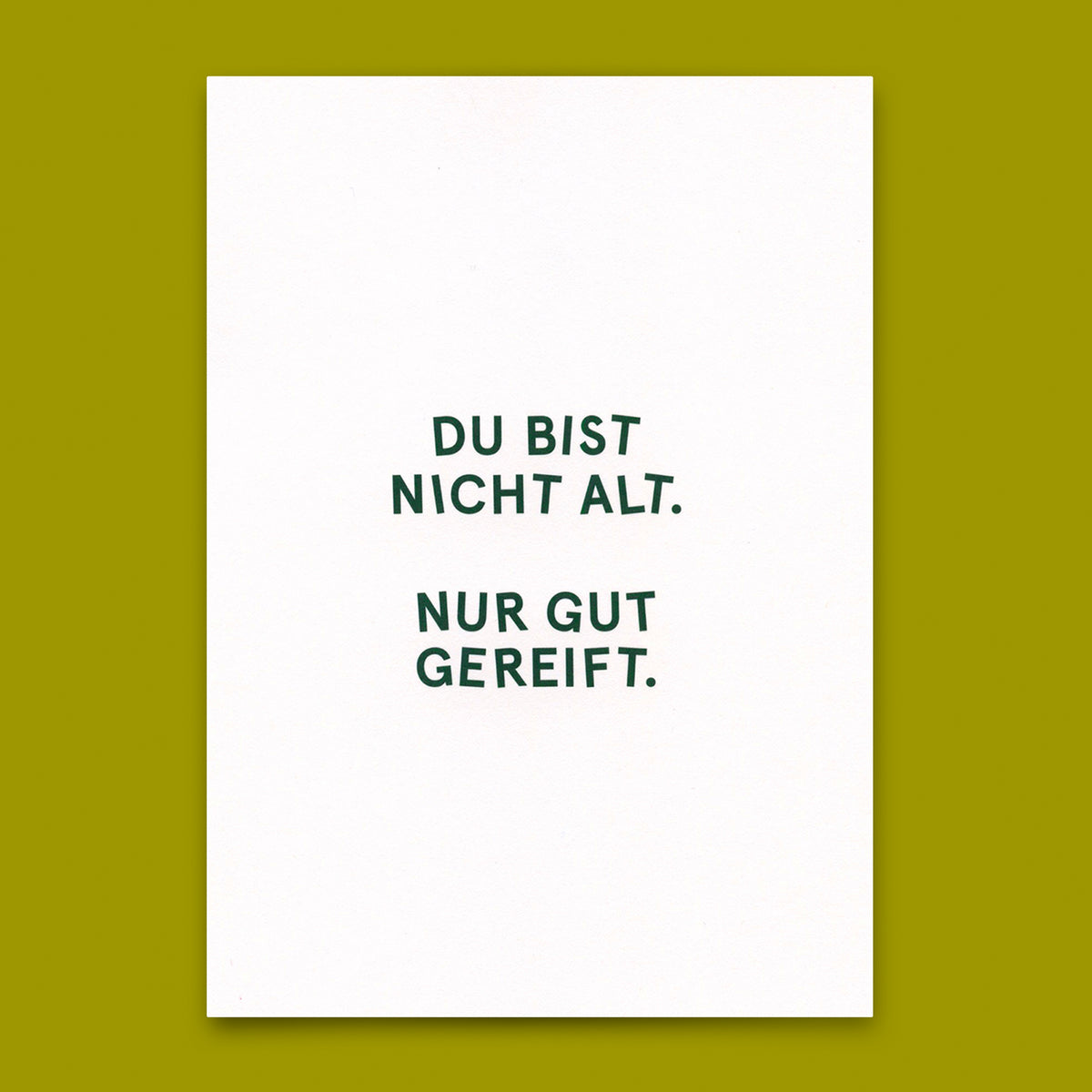 Postkarte "Nur gut gereift." | Lustige Karte zum Geburtstag