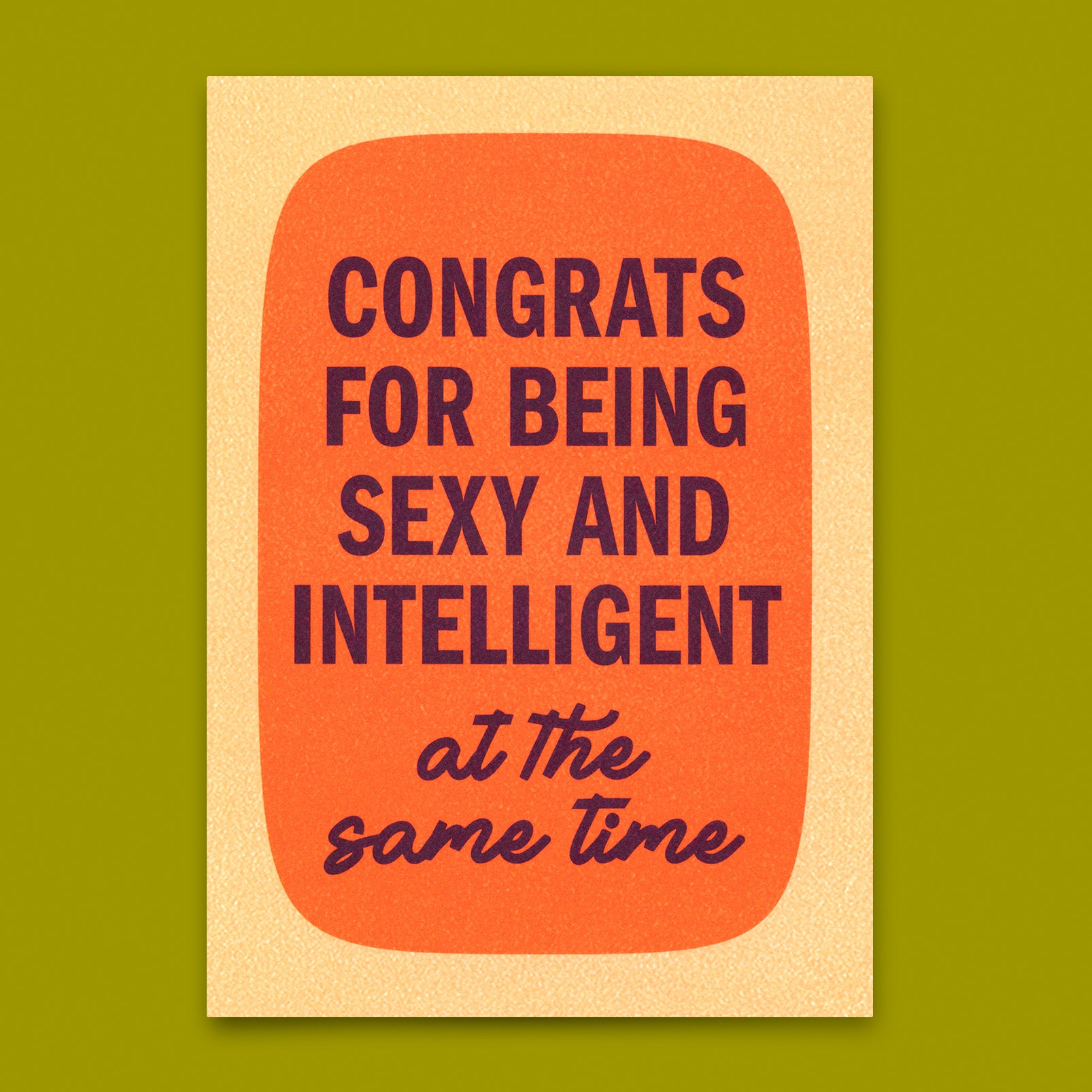 Postkarte "Sexy and intelligent Retro" | Lustige Karte mit Spruch