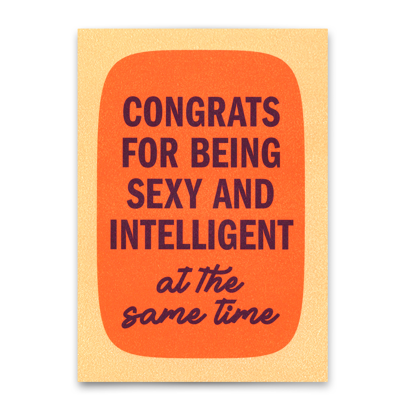 Postkarte "Sexy and intelligent Retro" | Lustige Karte mit Spruch